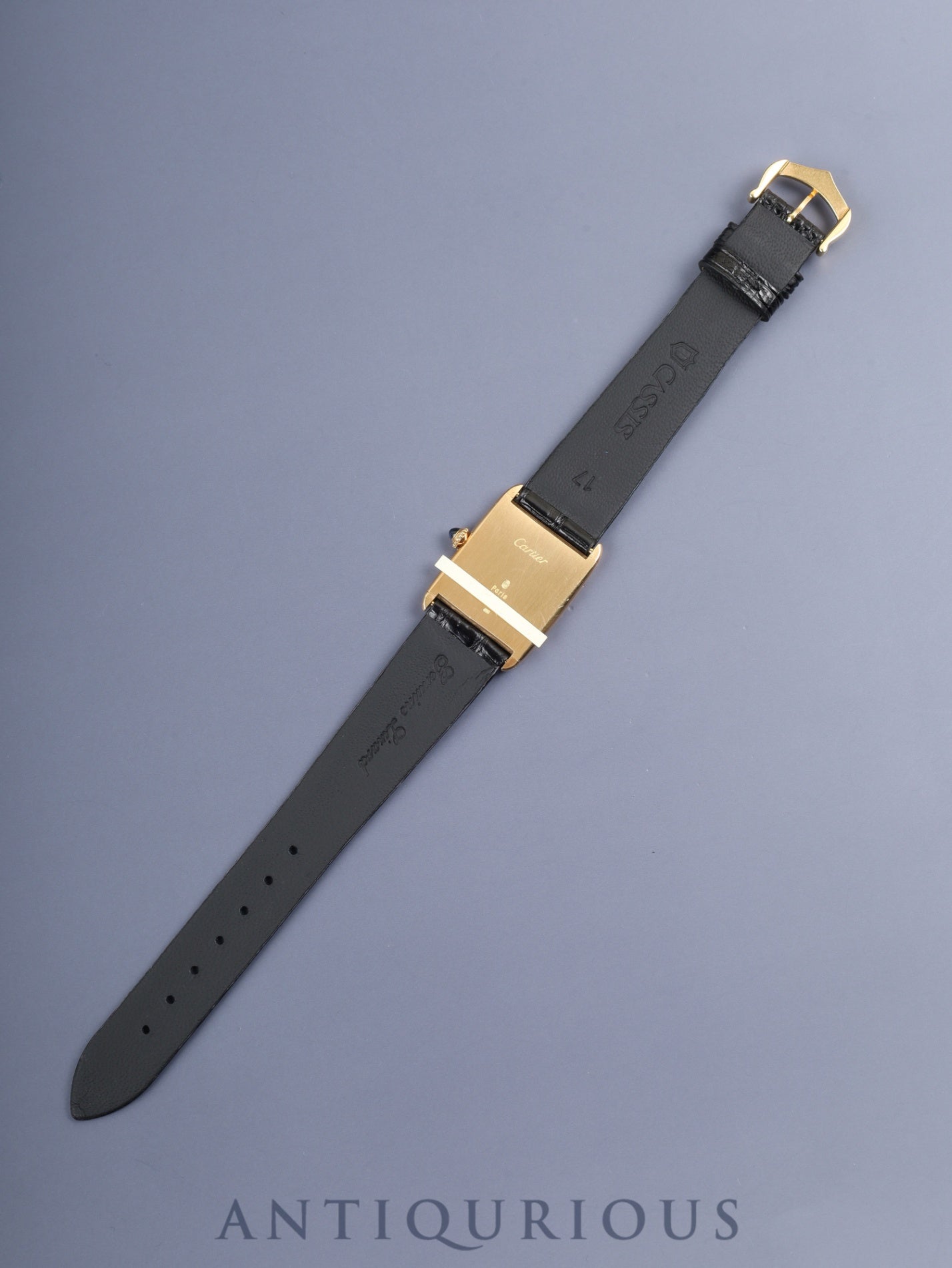 カルティエ タンク アロンディ タンク エリプス LM 81722553 / 96041 手巻き Cal.21(フレデリック・ピゲ)750YG 革 純正ピンバックル(GP) ホワイトローマン文字盤(PARIS表記) 国際永久保証書(1983年) オーバーホール済み