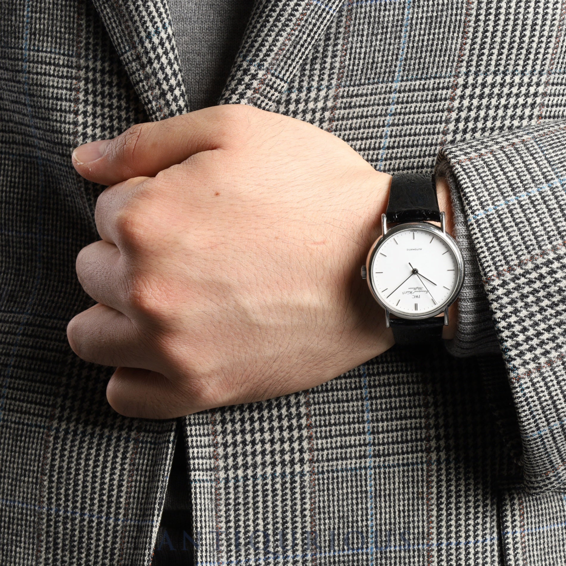 IWC ポートフィノ IW351403 自動巻き SS 革 社外尾錠(SS)ホワイト文字盤 オーバーホール済み アイダブリュシー