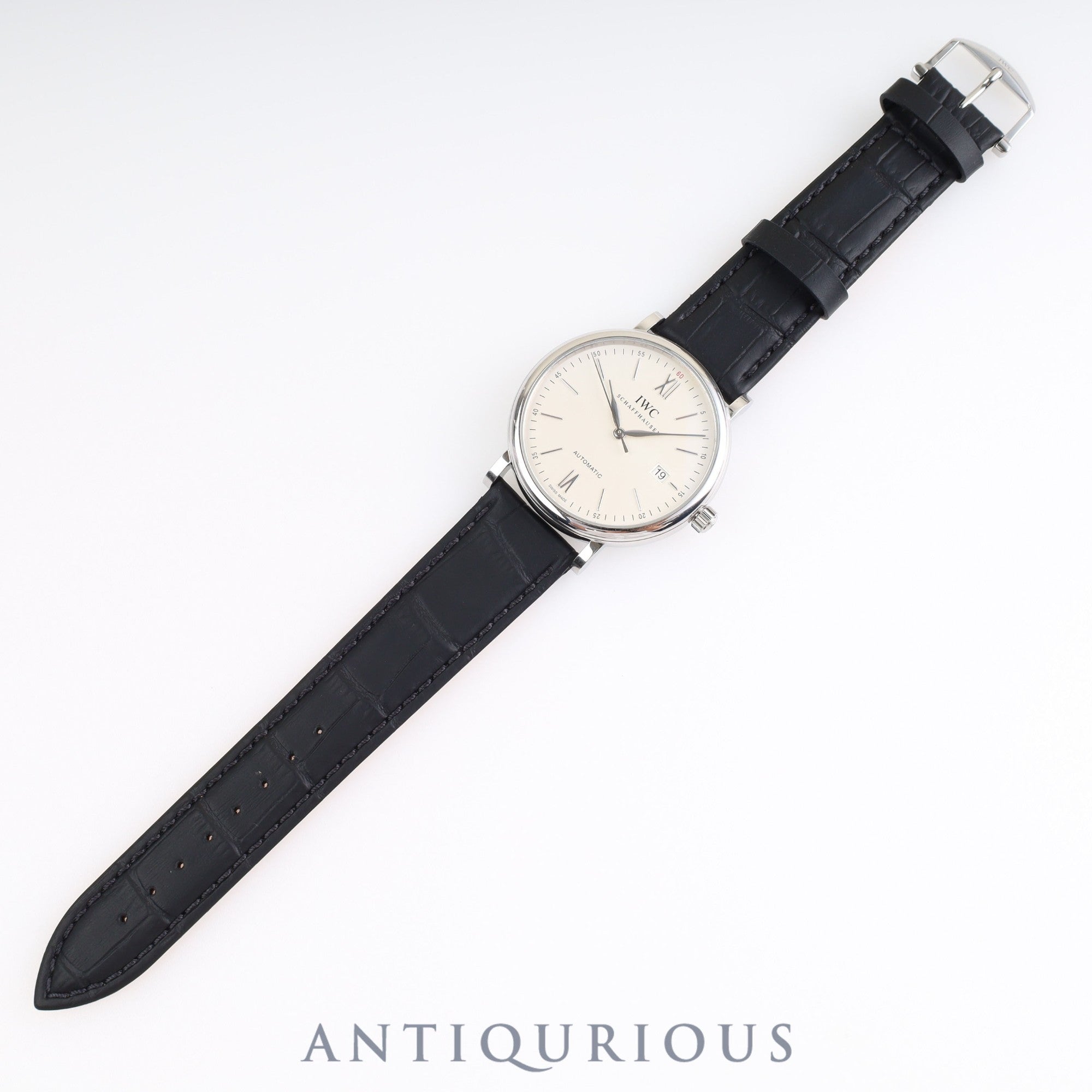 IWC Portofino IW356501 Automatic, genuine buckle, white dial, warranty card (2017) IWC