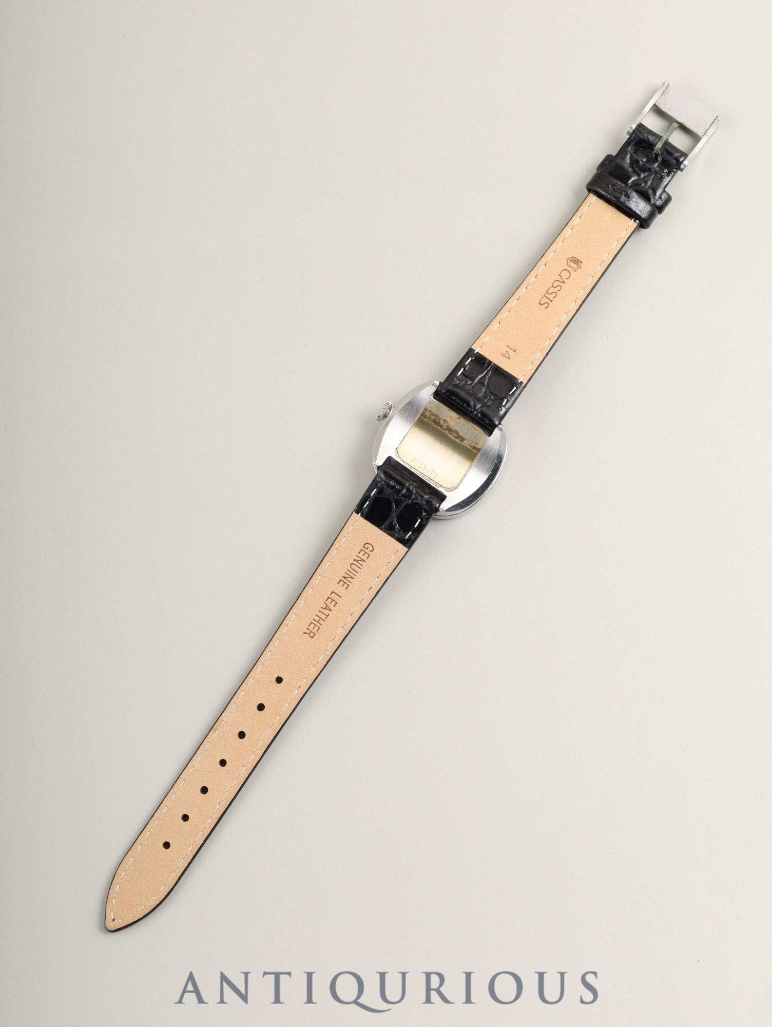 IWC オールドインター 4136 手巻き SS 革 純正ピンバックル(SS)ブラック文字盤 (SWISS表記)オーバーホール済み アイダブリュシー