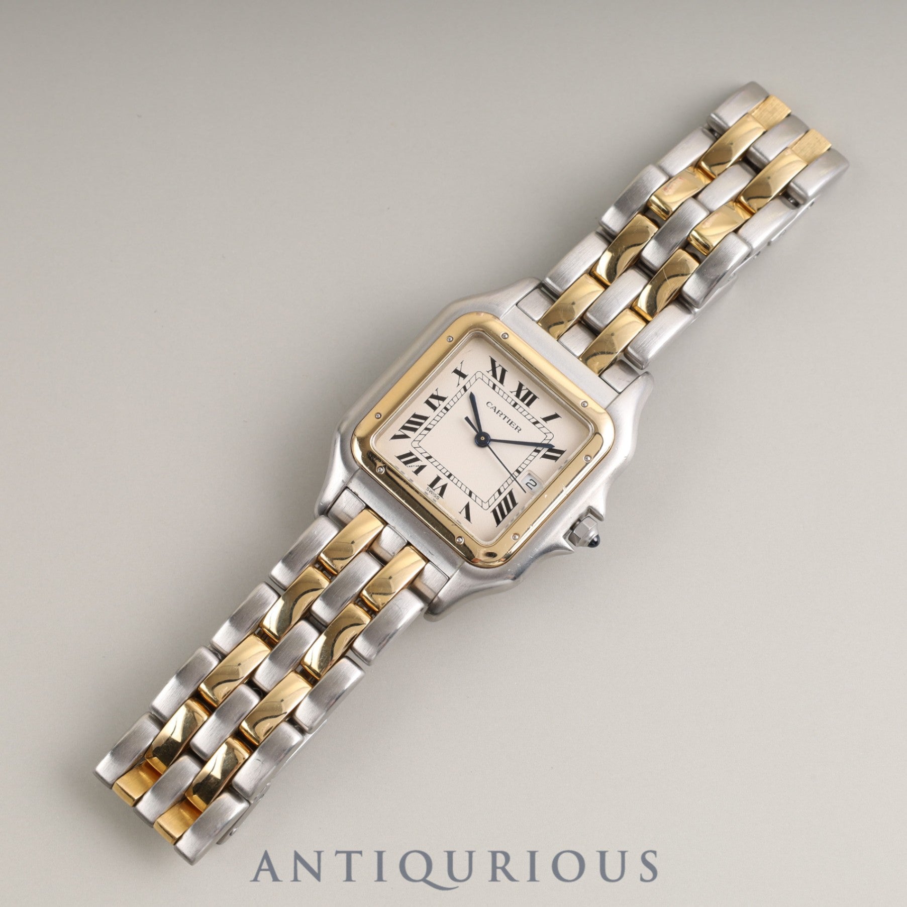 カルティエ LM パンテール LM W25027B6 / 187957 クォーツ SS/YG SS/YG アイボリーローマン文字盤 保証書(1995年)