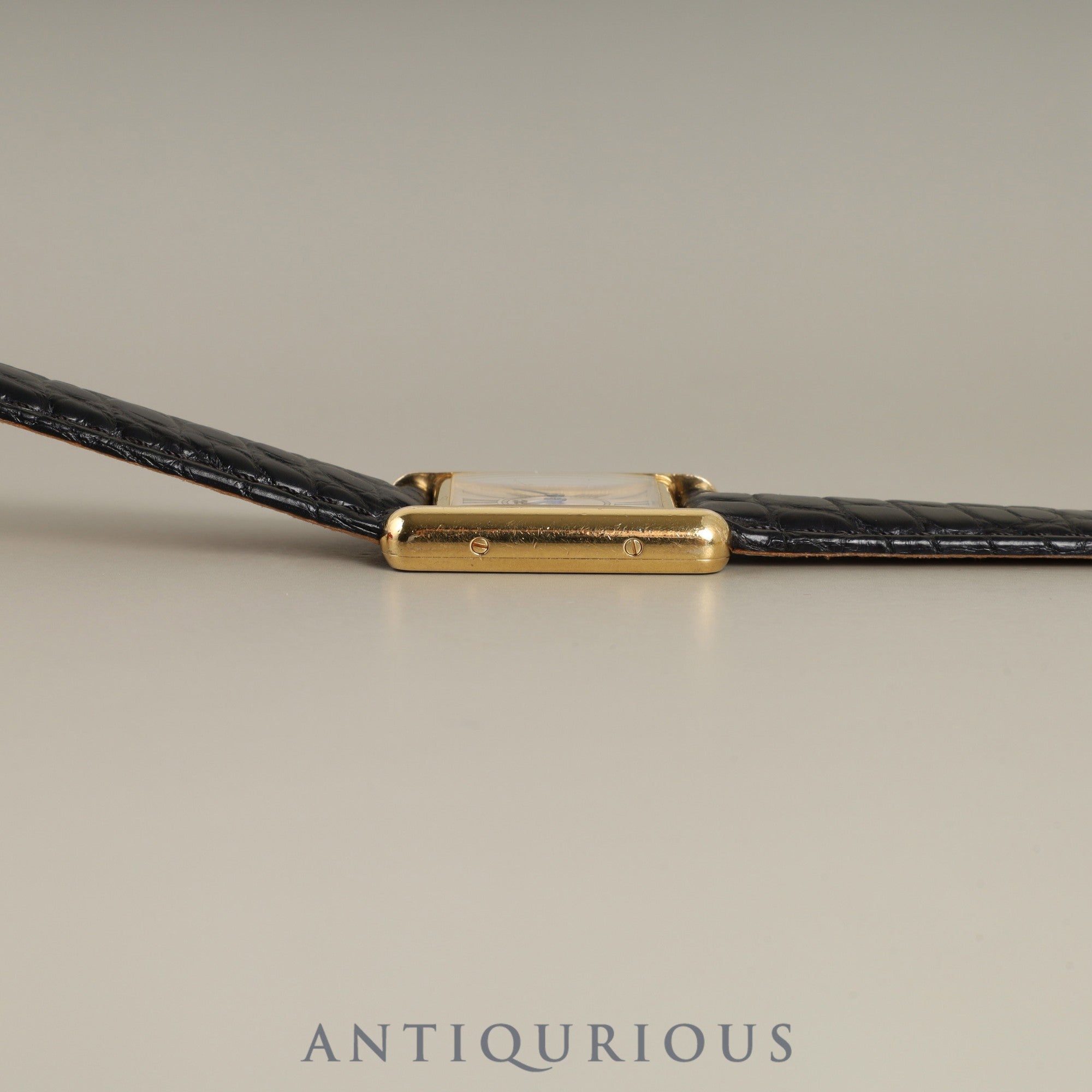 カルティエ マストタンク SM 5057001 クォーツ Cal.057 SV925 革 純正Dバックル(GP) オパラン文字盤 1982年頃~1995年頃 箱 オーバーホール済み