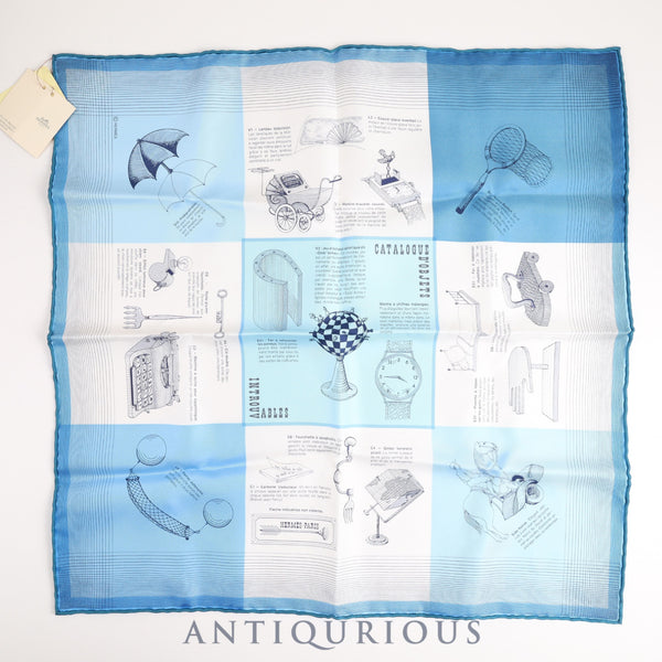 エルメス スカーフ カレ45 LES OBJETS INTROUVABLES おかしな道具たち SILK100%