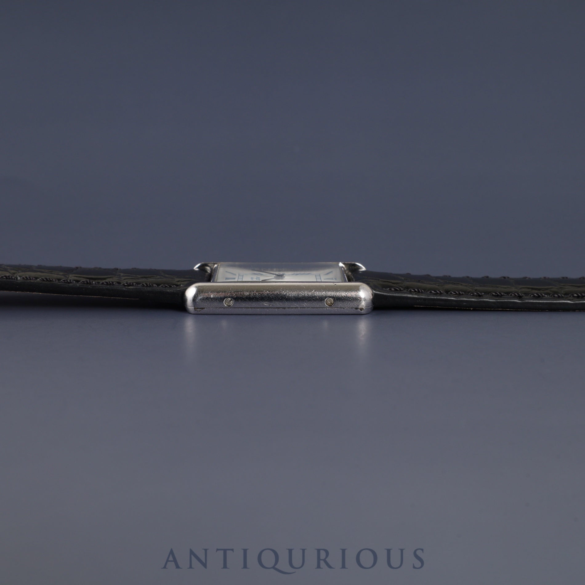 カルティエ マストタンク LM 681006 クォーツ Cal.81 SV925 革 純正尾錠(SS) ホワイトローマン文字盤 オーバーホール済み