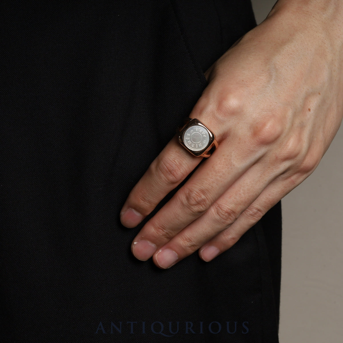 Hermes Ring Serie Corozo GP Approx. Size 18 with Box