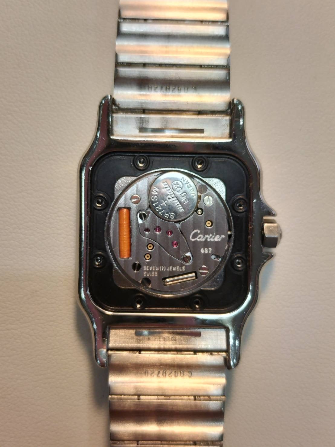 カルティエ サントス ガルベ LM 20011C4 / 187901 クォーツ Cal.687 SS/YG SS/YG ホワイトローマン文字盤 オーバーホール済み