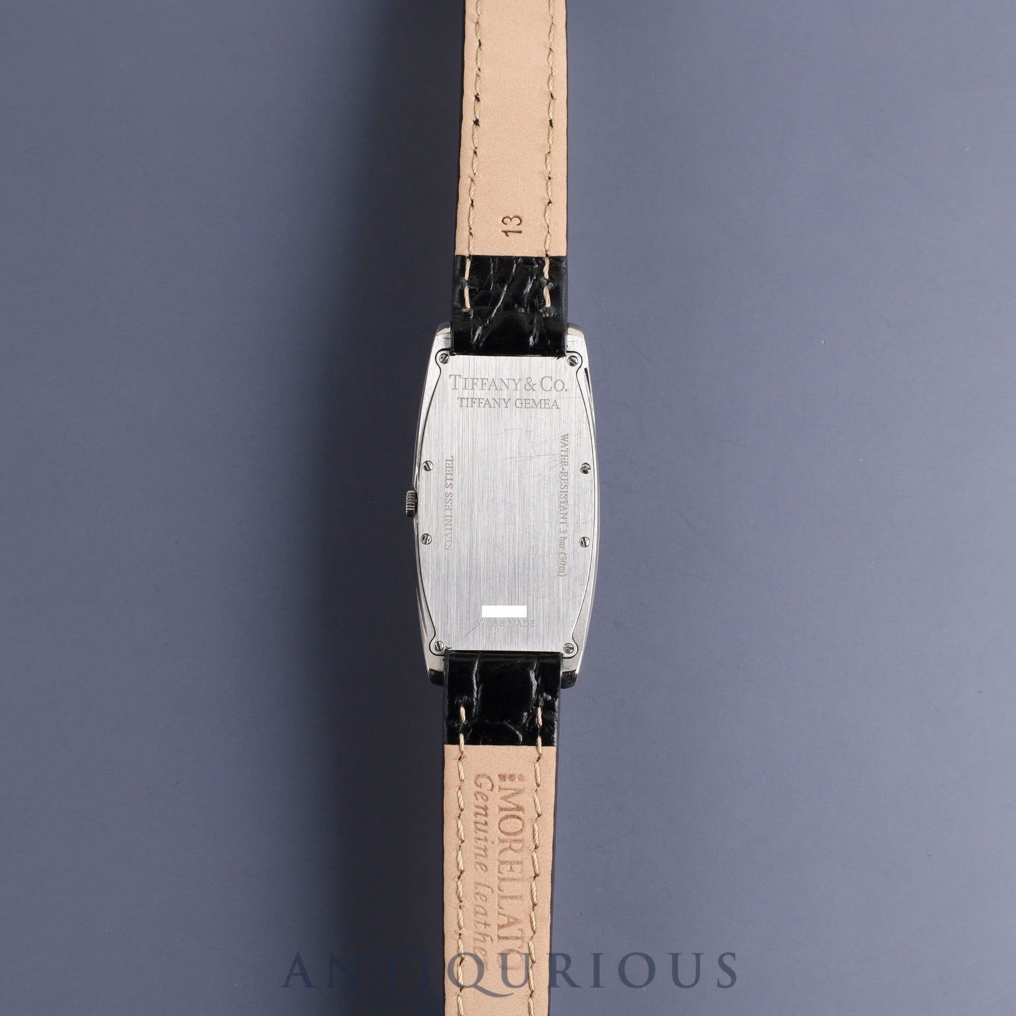 ティファニー ジェメア Z6401.10.10 クォーツ Cal.976.001 SS 革 純正尾錠(SS)ホワイトローマン文字盤 オーバーホール済み