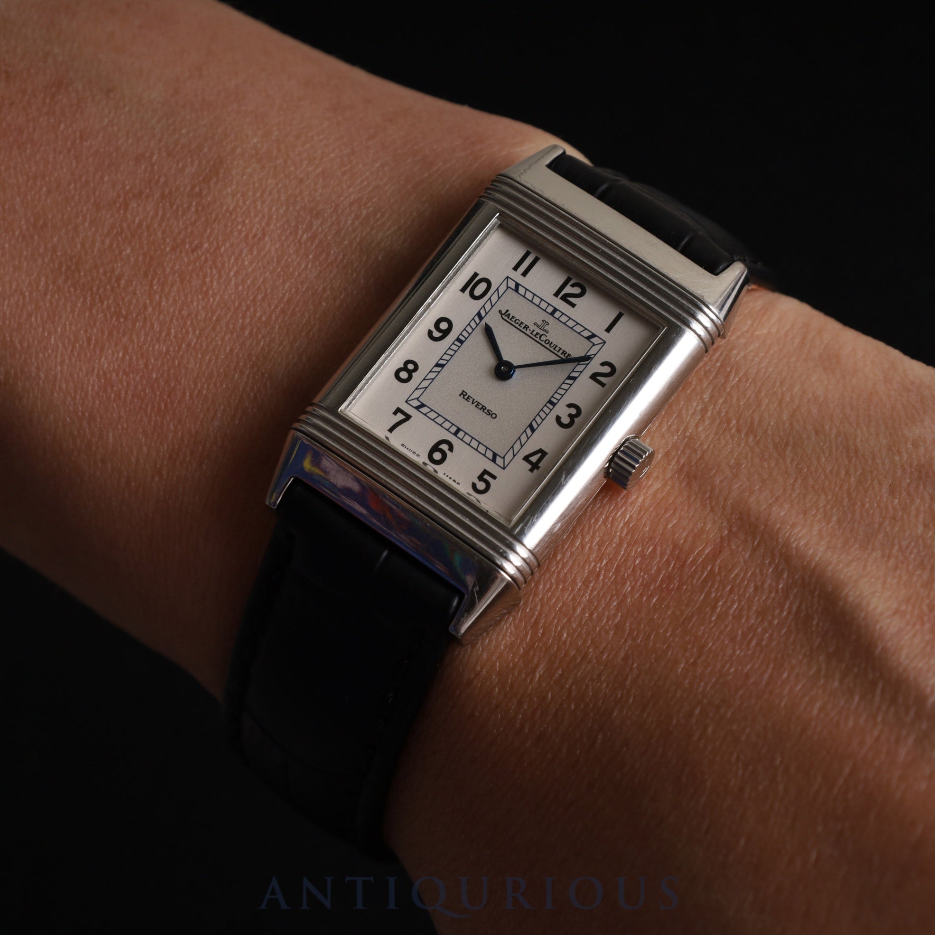 Jaeger-LeCoultre Reverso Classic Q2508412 / 252.8.86 SS Manual winding Cal.846/1 SS Leather Genuine buckle (SS) Silver Arabic dial (with back engraving) Booklet Warranty (2011) Overhauled