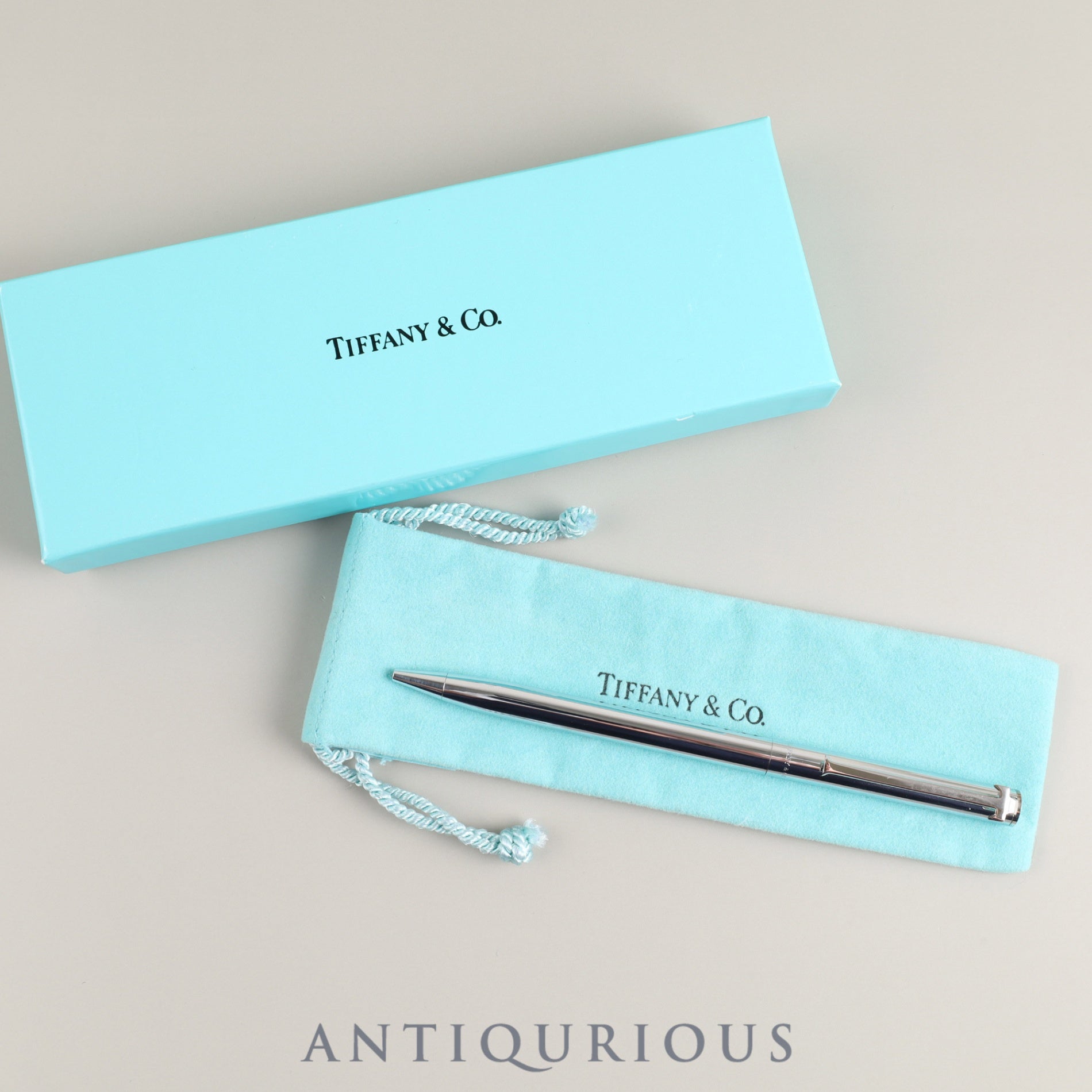 Tiffany ballpoint pen, Tiffany T SV925, twist style, box, storage bag, new refill replaced