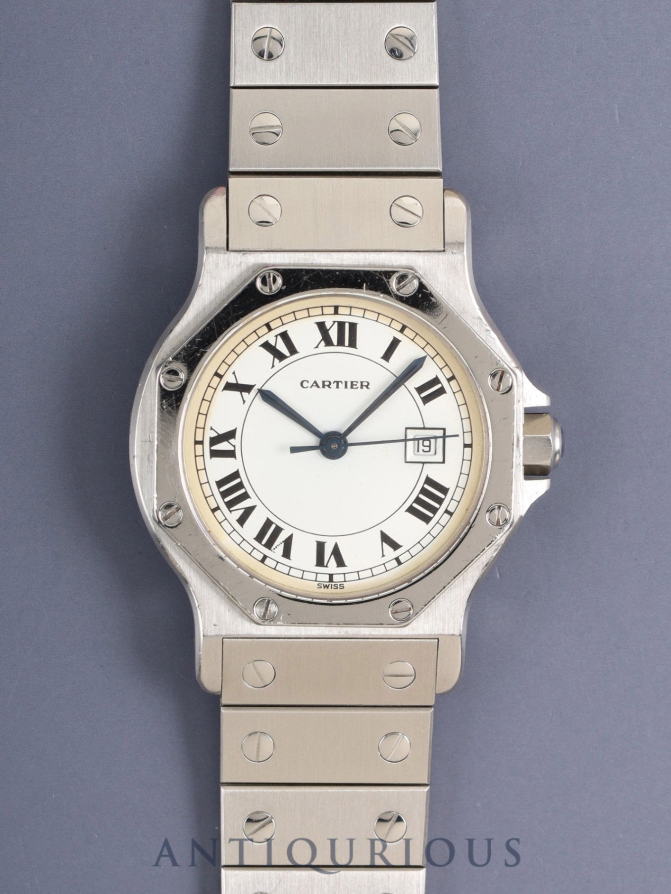 Cartier Santos Octagon LM 2965 Automatic Cal. ETA2671 SS SS White Roman Dial (SWISS marking) Overhauled