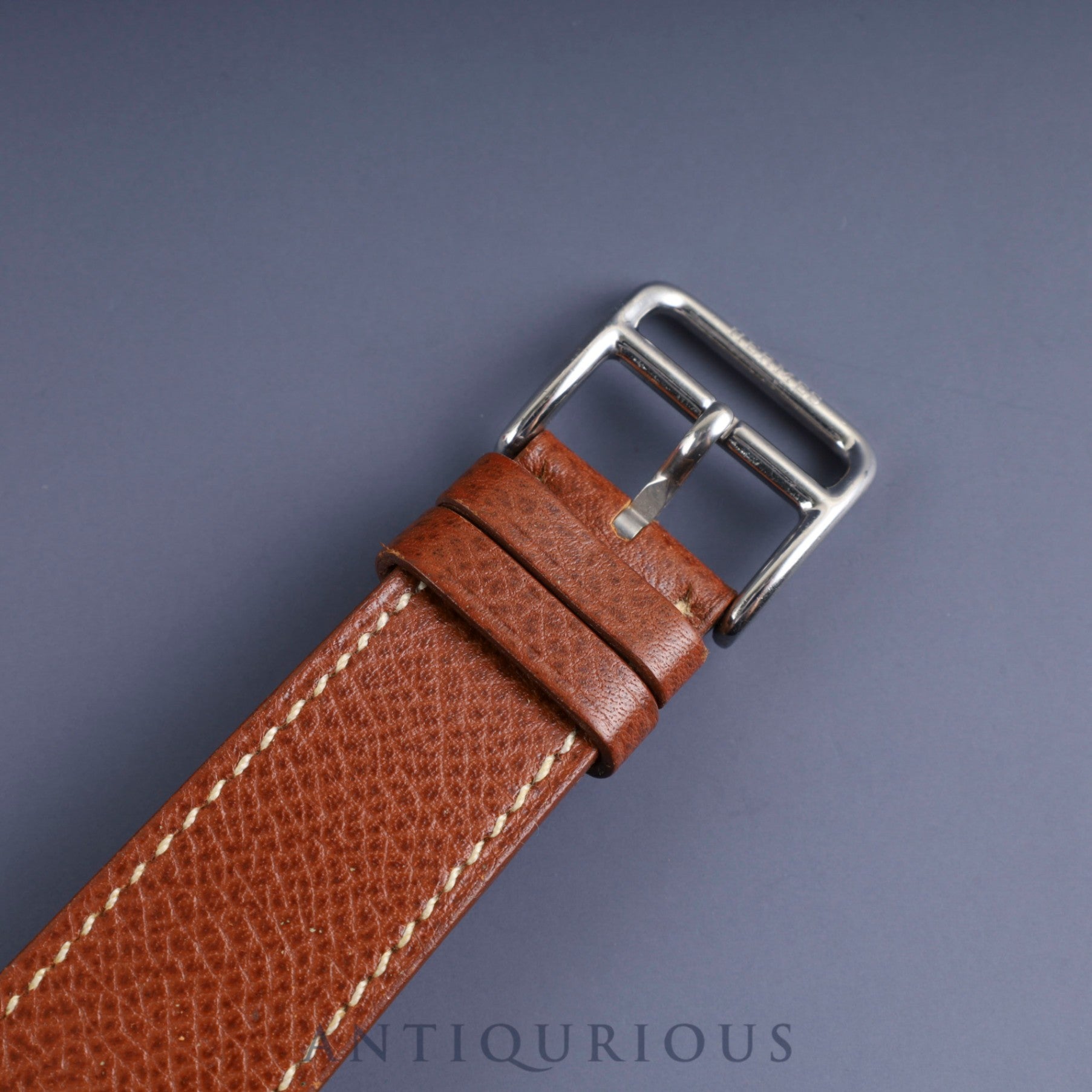 Hermes Rally RA1.810 Quartz Cal.980.163 SS Genuine leather strap (□F stamp: 2002) Genuine buckle (SS) White dial Overhauled