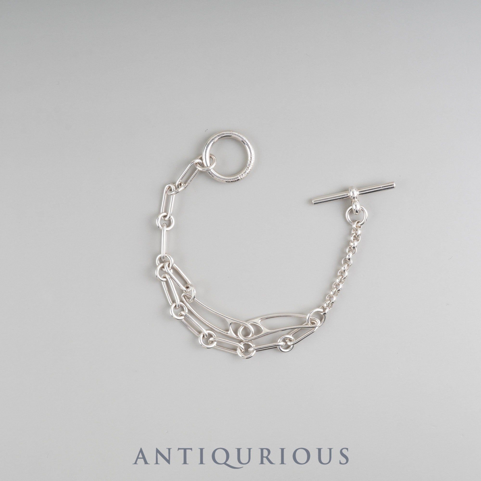 Hermes Chaine d'Ancre Punk ST Bracelet, wrist circumference approximately 16cm, SV925, box, 21 years engraved