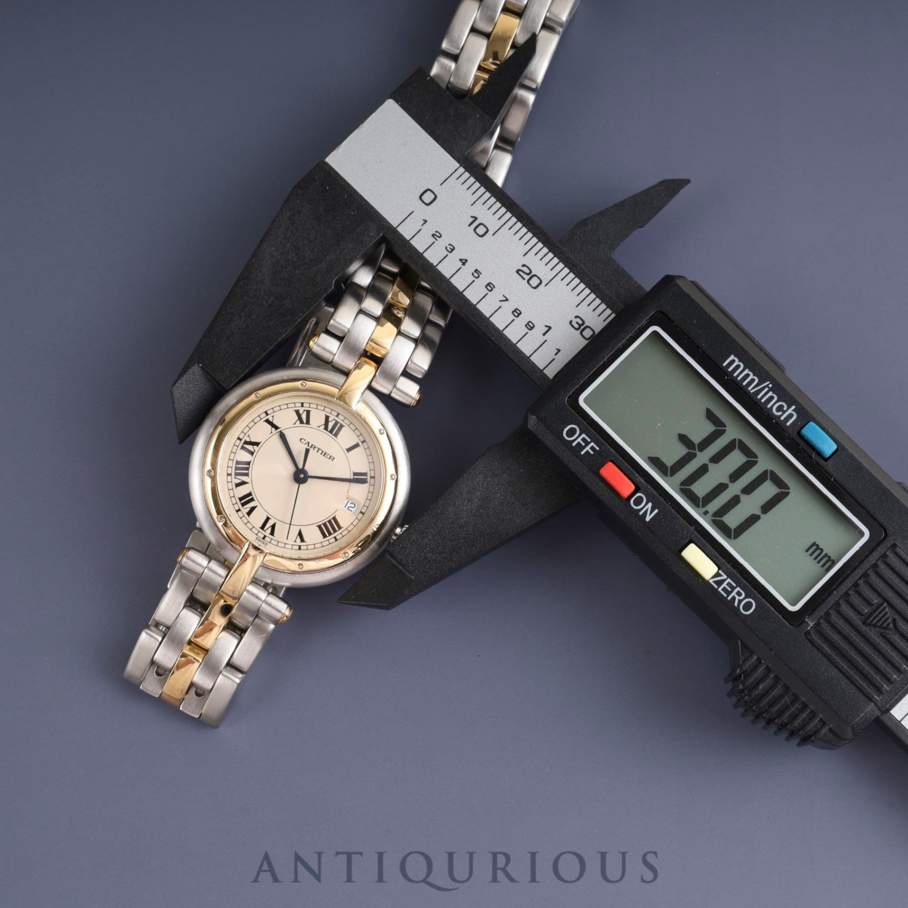 カルティエ パンテール ヴァンドーム LM 183964 クォーツ SS/YG 1ロウ ホワイトローマン文字盤 カルティエブティックにてコンプリートサービス済み