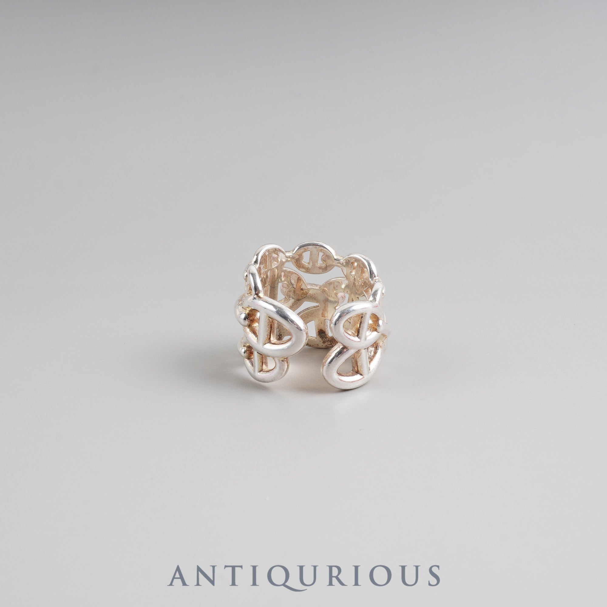 Hermes Ring Chaine d'Ancre Ancienne GM SV925 #54 Box 22 Years