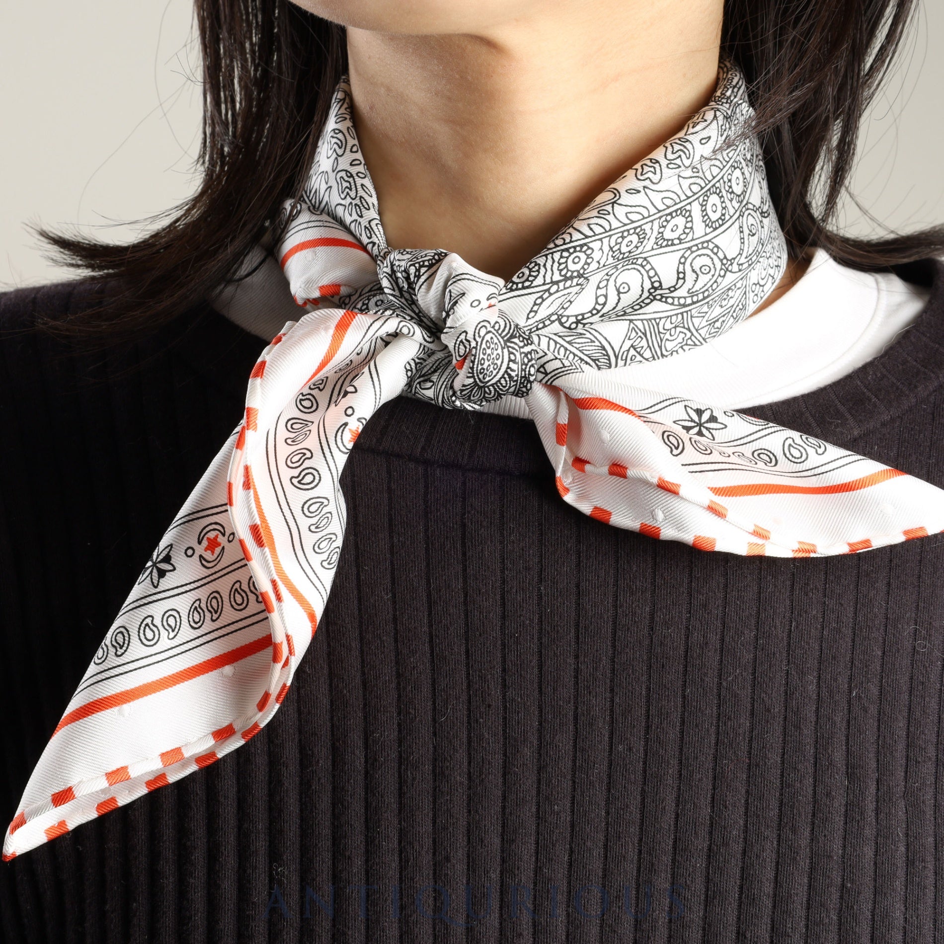 エルメス スカーフ カレ55 マハラニの庭 SILK100%