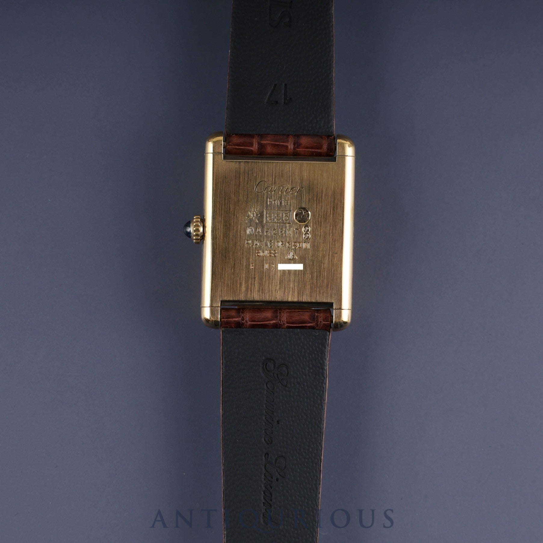 Cartier Must Tank LM Manual winding Cal.78-1 SV925 Leather Genuine buckle (GP) Mahogany dial Overhauled