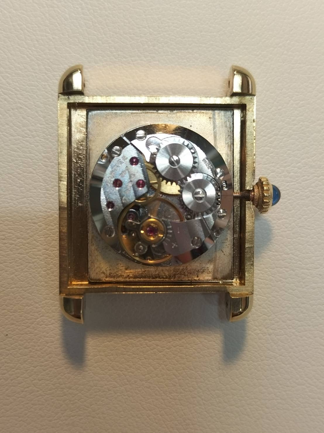 Cartier Must Tank LM 81974913 Manual winding Cal.78-1 Leather Genuine buckle (GP) Black Roman dial Warranty (no date) Overhauled