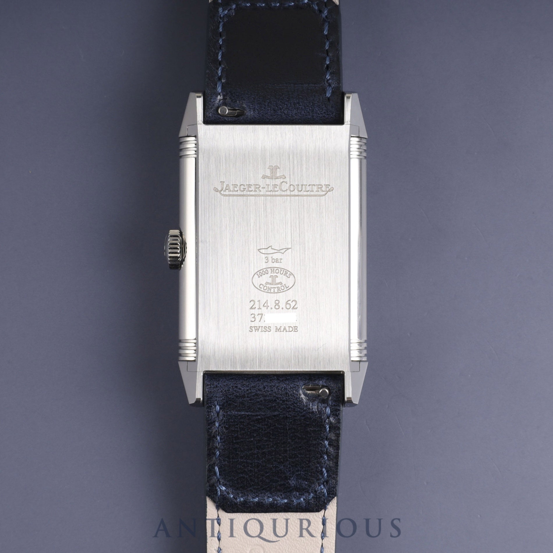 Jaeger-LeCoultre Reverso Tribute Small Second Q397848J / 214.8.62 Manual winding Cal.822/2 SS Genuine leather strap Genuine buckle (SS) Blue dial Box Overhauled