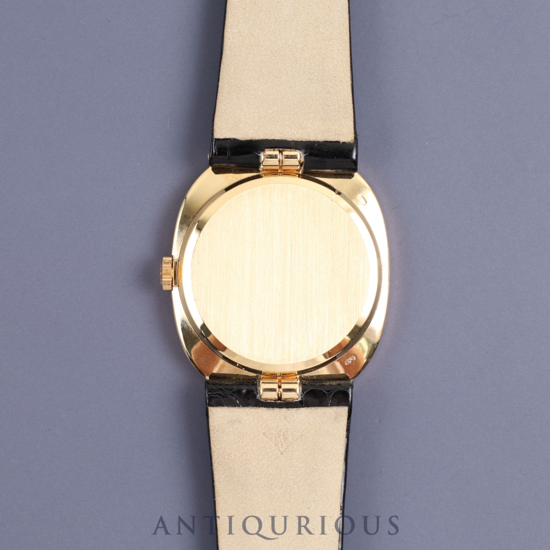 パテック・フィリップ ゴールデンエリプス 3848J-062 手巻き Cal.215 750YG 純正革ベルト 純正尾錠(750)ダイヤ12Pブルー文字盤 箱 アーカイブ(1991年)