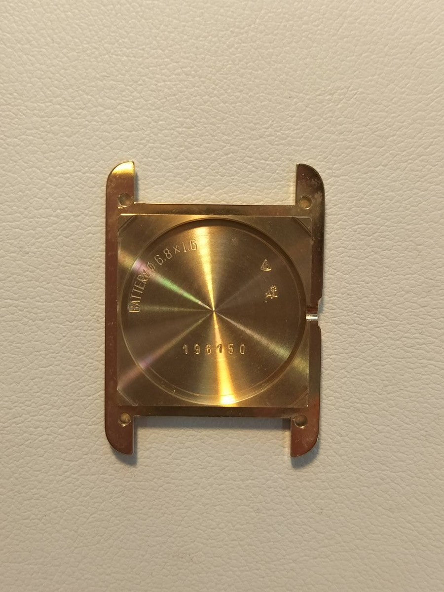 Cartier Must Tank SM 1613 Quartz Caliber 057 SV925 Leather Watch with Genuine D-Buckle (GP) and Side Trinity Dial (SWISS Markings), Circa 1982-1995, Box, Genuine Leather Strap, Overhauled