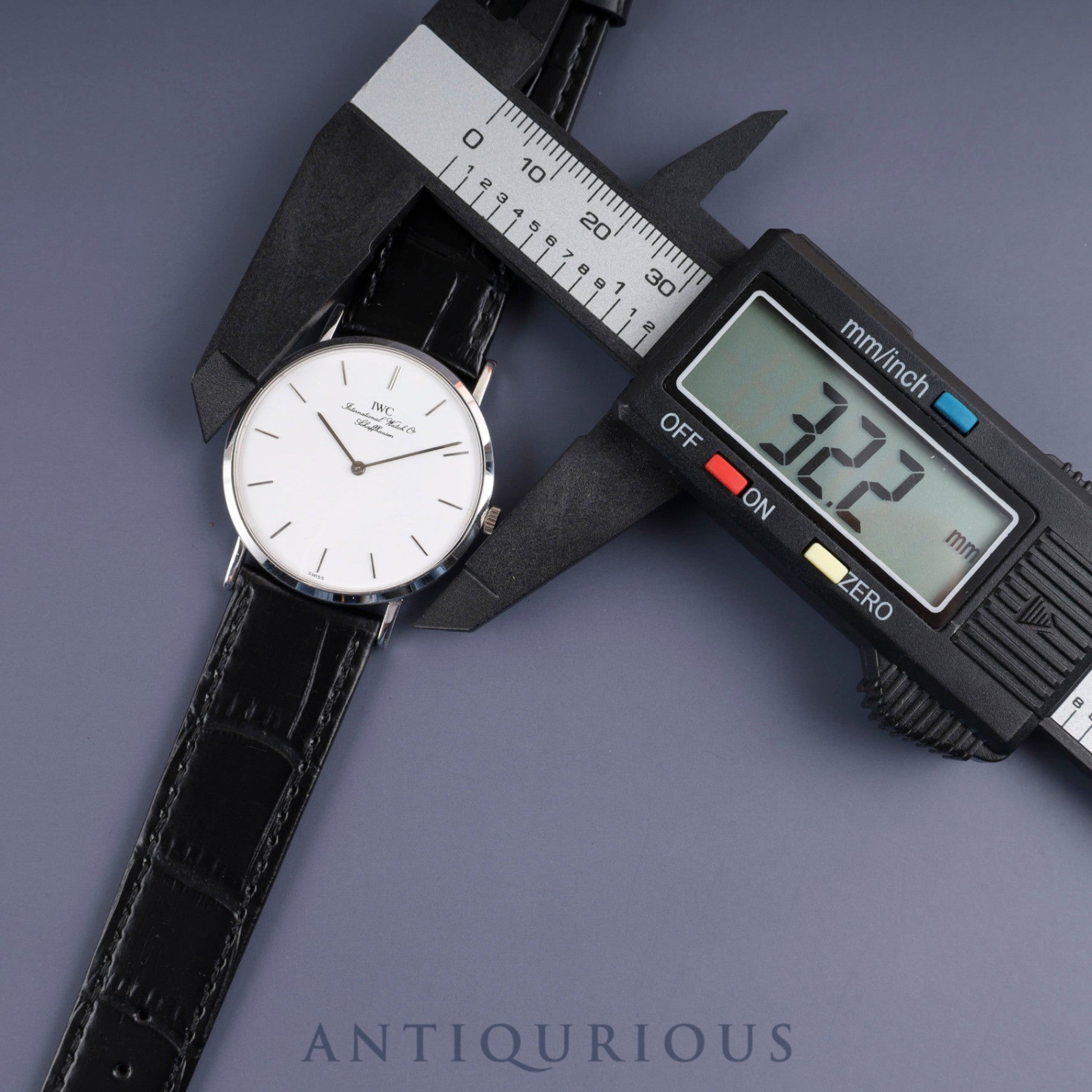 IWC ポートフィノ IW201003 手巻き Cal.1852 750 革 純正尾錠 (SS) ホワイト文字盤 オーバーホール済み アイダブリュシー