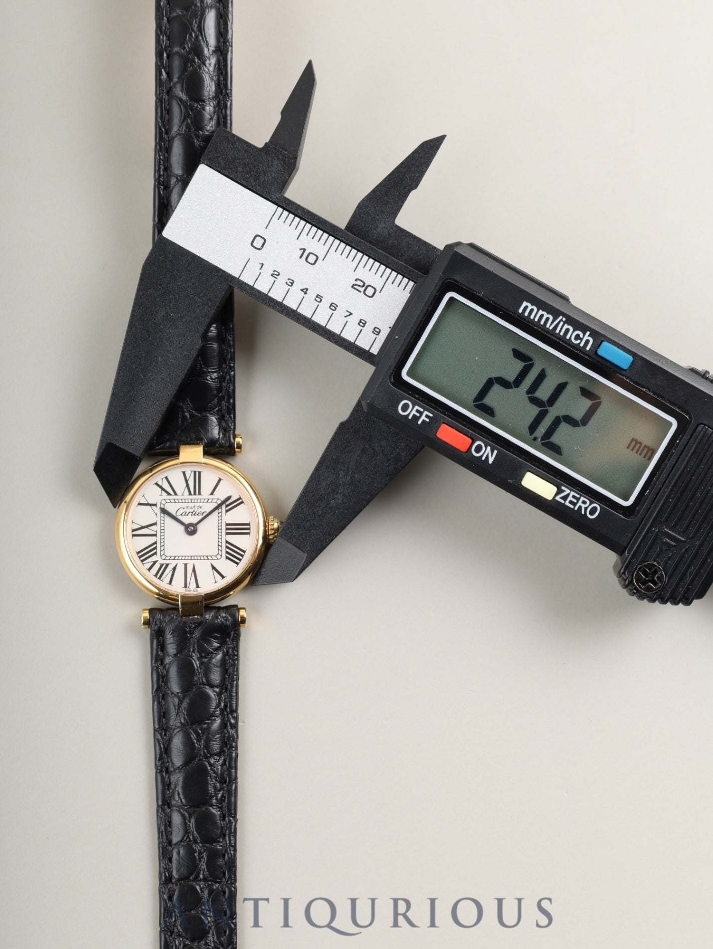 カルティエ マスト ヴァンドーム VLC SM W1005354 / 590004 クォーツ Cal.90 SV925 革 純正Dバックル(GP) オパラン文字盤 保証書(1993年)オーバーホール済み