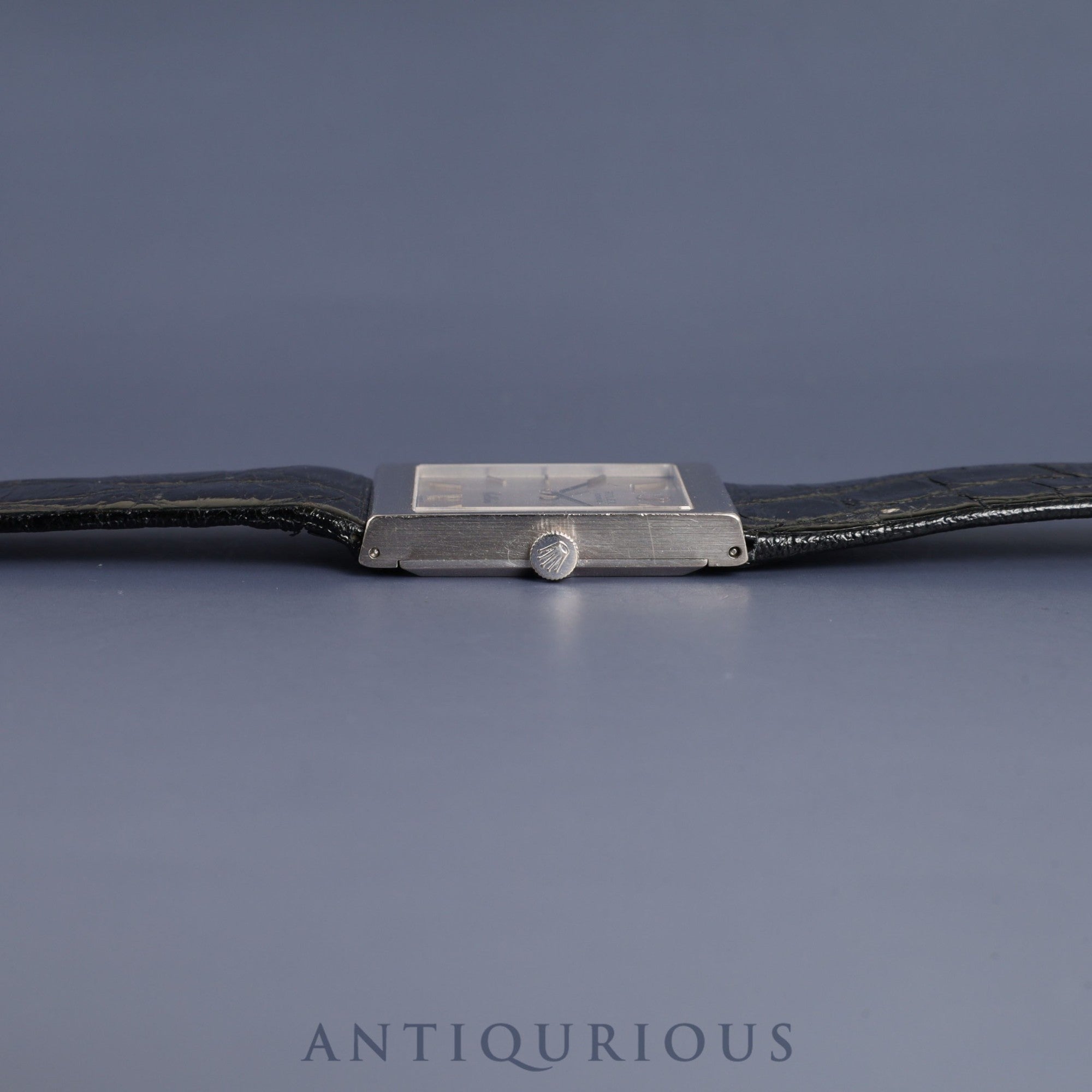 Rolex Cellini 4014 Manual winding Cal.1600 750 Leather Genuine buckle (GP) Silver dial No. 39 (1973) Overhauled
