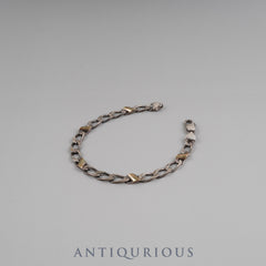 Tiffany Figaro Chain Bracelet, Vintage, Combination, SV925/750