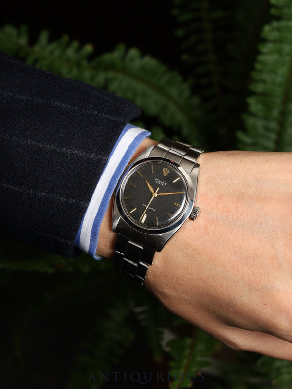 ロレックス オイスター プレシジョン 6426 手巻き Cal.1225 SS SS ブラック文字盤 87番台(1962年) オーバーホール済み