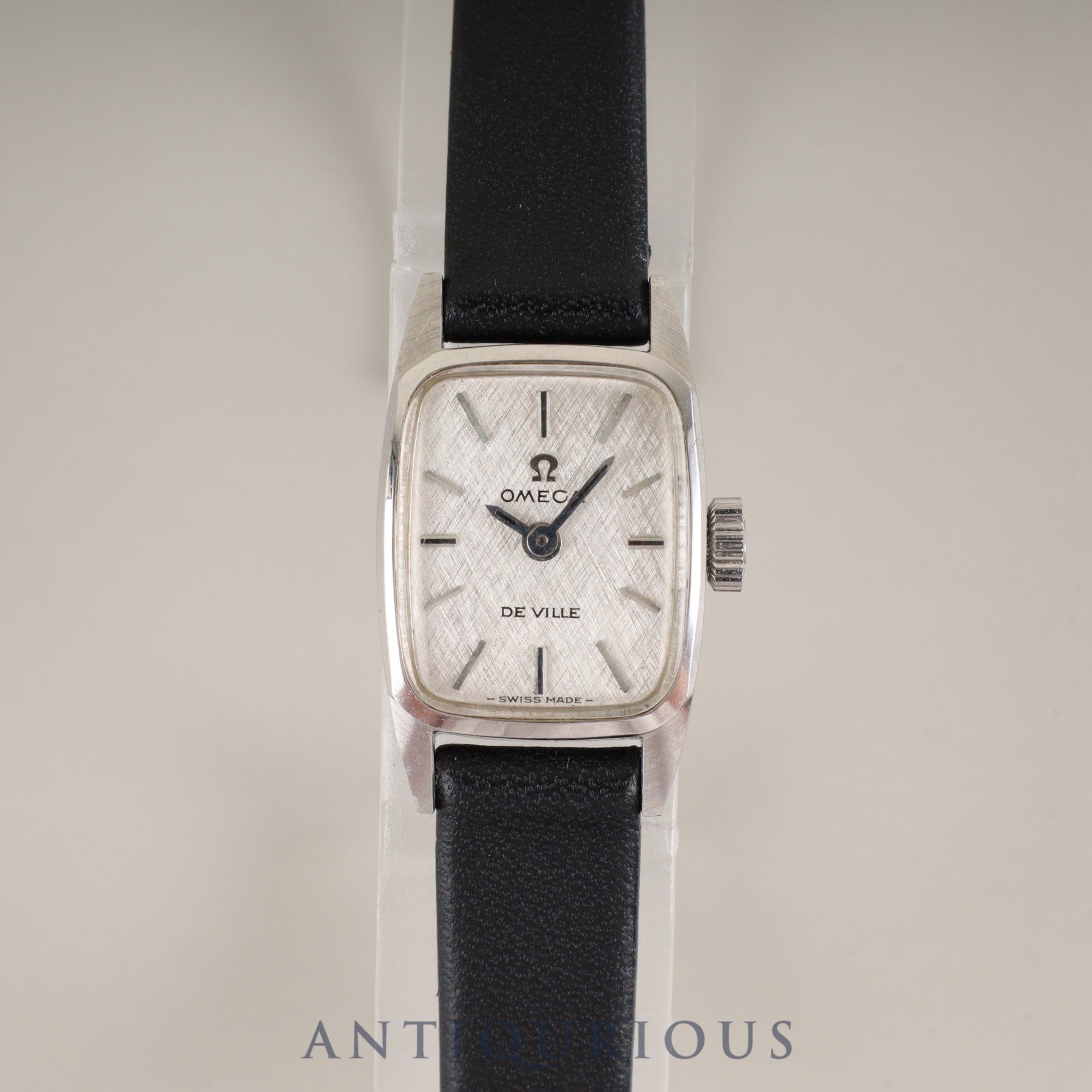 オメガ デ・ヴィル 手巻き SS 革 社外尾錠(SS)シルバー文字盤 オーバーホール済み
