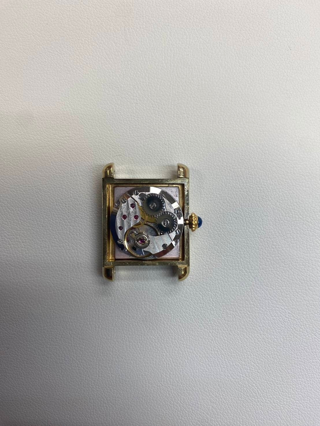 Cartier Must Tank SM Manual winding Cal.78-1 SV925 Genuine leather strap Genuine buckle (GP) Bordeaux dial 1976-early 1980s Overhauled