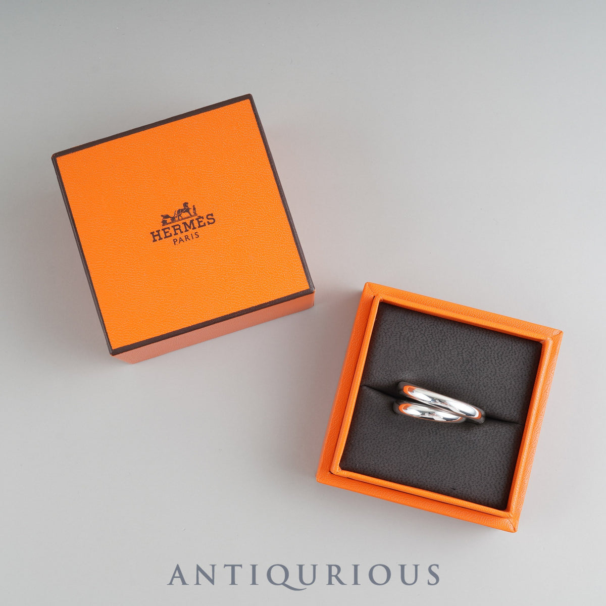 Hermes Vertige Ring, Sterling Silver, #56, Size 15.5, Box, 25th Anniversary