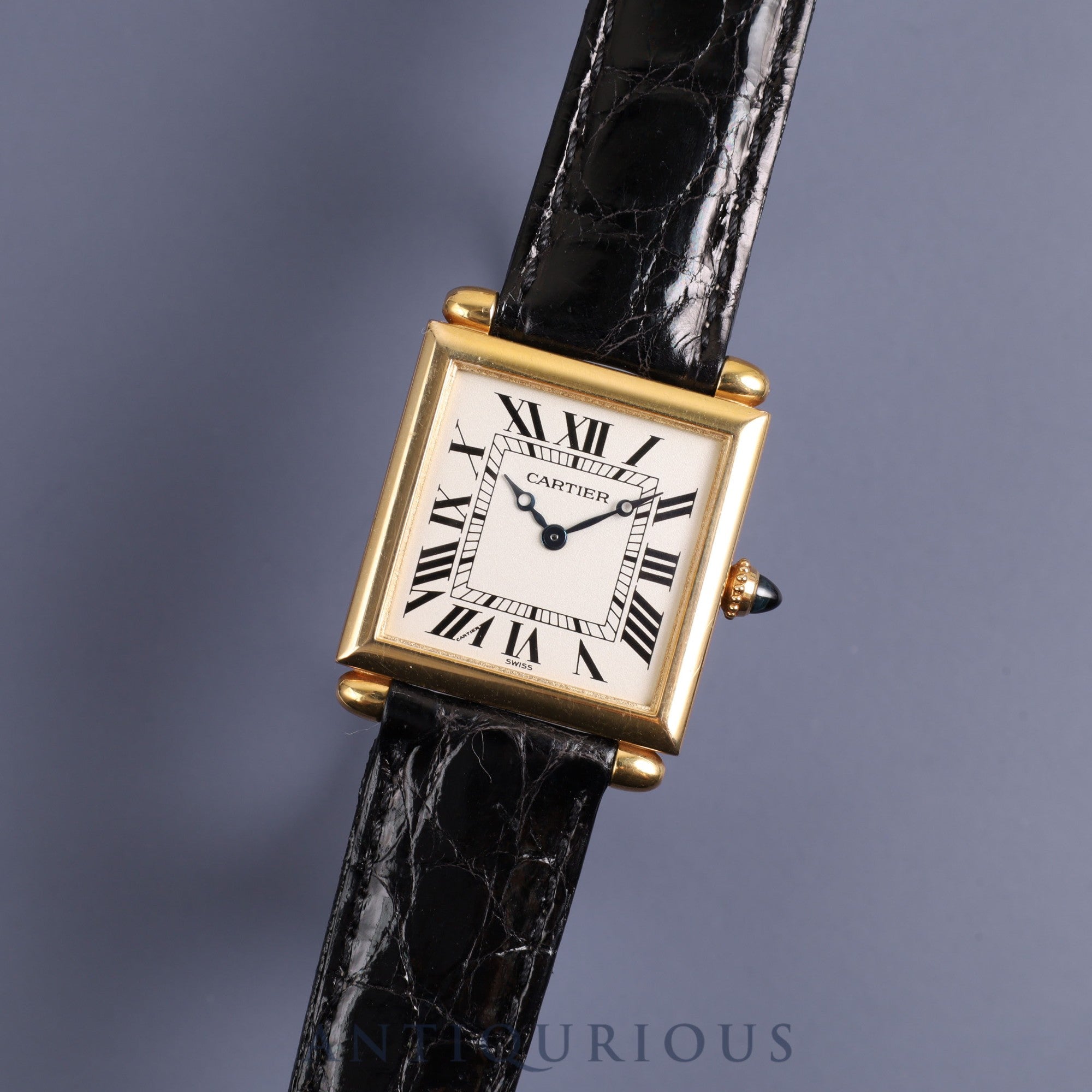 Cartier Tank Obv W1512256 1630 2 Quartz 750 Leather Genuine Buckle (750) Silver Roman Dial Overhauled