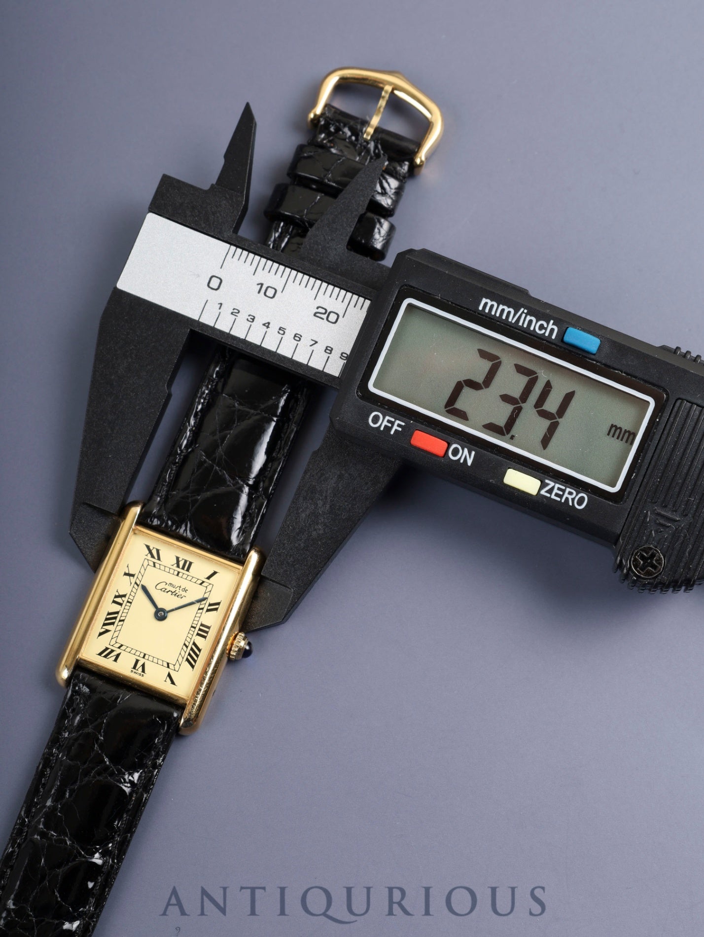 Cartier Must Tank LM 590005 Quartz Cal.90 SV925 Leather Original Pin Buckle (GP) Ivory Roman Dial (SWISS marking) Booklet Overhauled