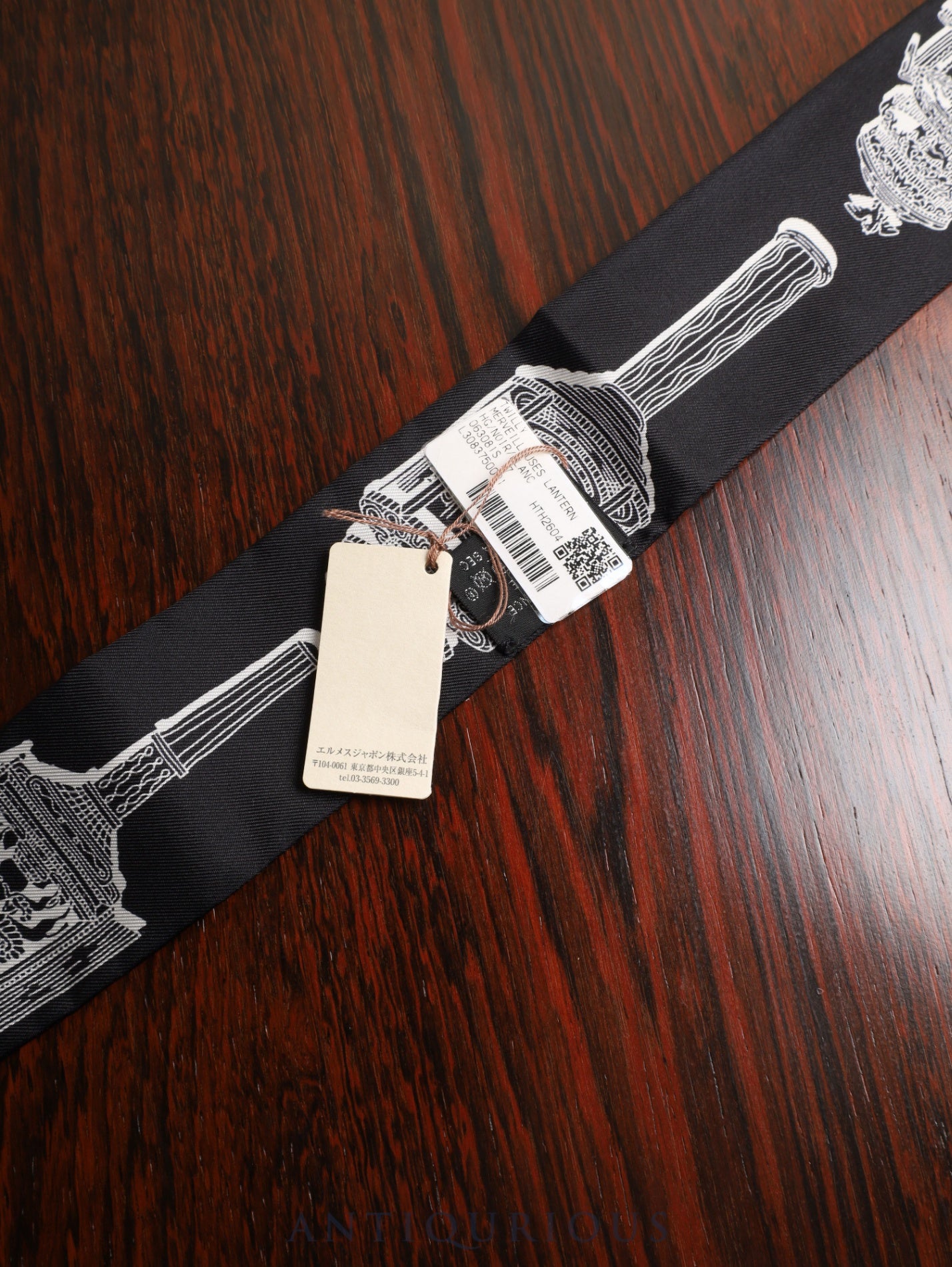Hermès Twilly Merveilleuses Lanternes SILK100% Box Tag