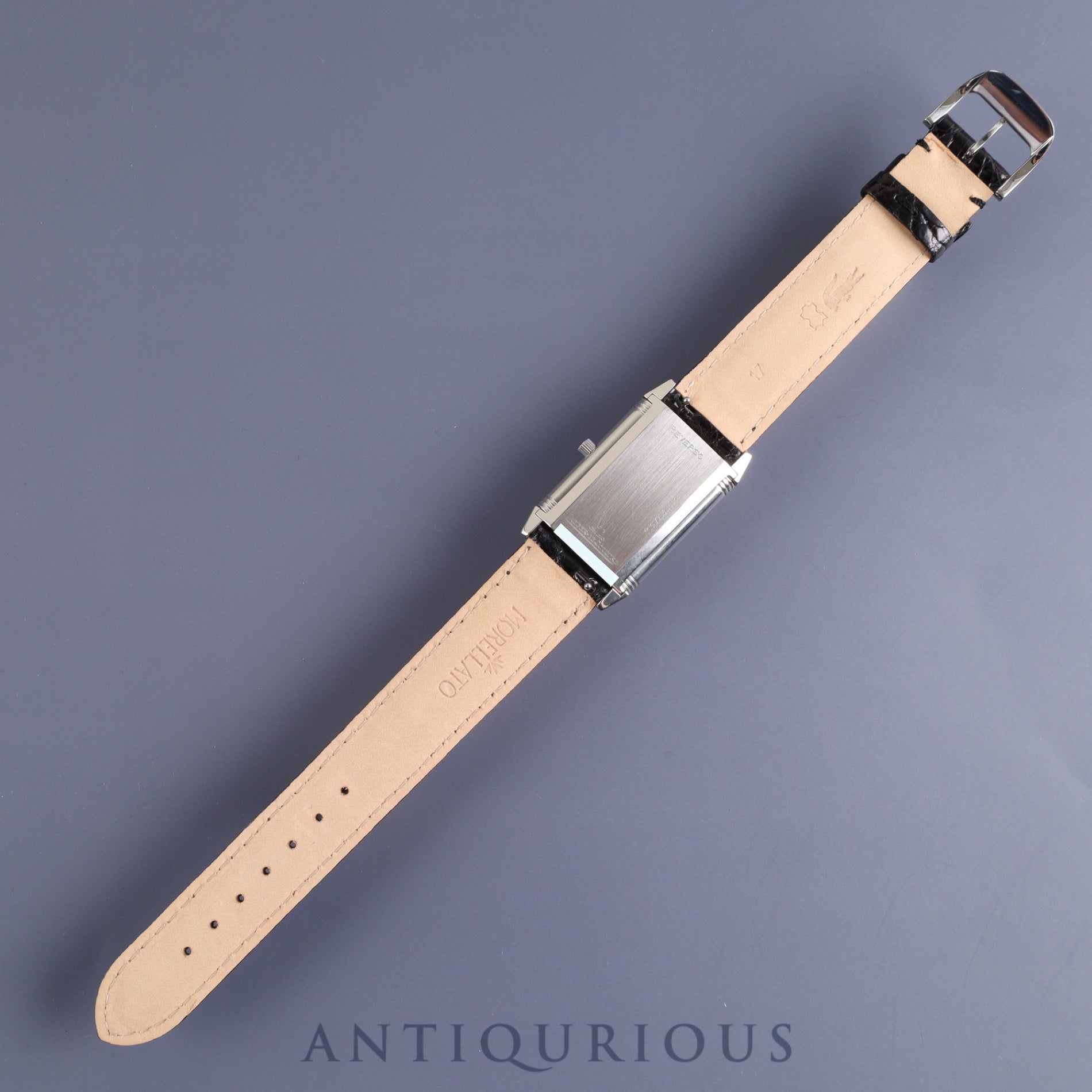 ジャガー・ルクルト レベルソ クラシック 250.8.86 手巻き Cal.846/1 SS 革 純正尾錠(SS)シルバーアラビア文字盤 ケース 保証書(1996年) 冊子 オーバーホール済み ※ケース裏彫りあり