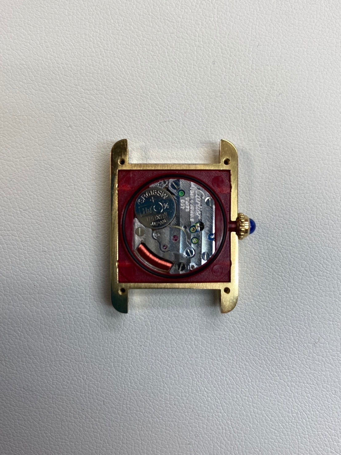 カルティエ マストタンク SM 1613 クォーツ Cal.057 SV925 革 純正Dバックル(GP)オパラン文字盤 オーバーホール済み