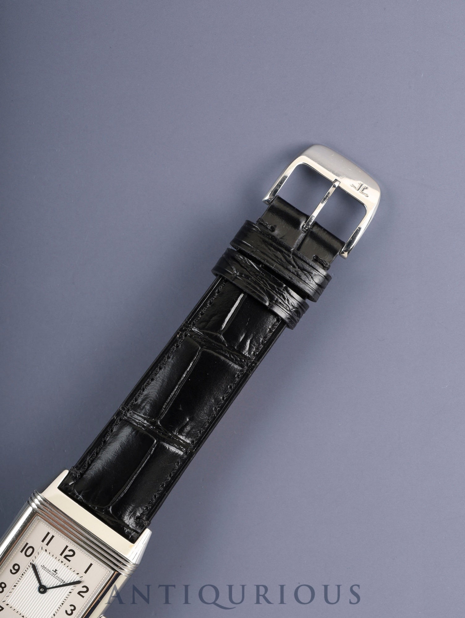 ジャガー・ルクルト グランド レベルソ ウルトラ スリム Q2788520/277.8.62 手巻き Cal.822 SS 革 純正ピンバックル(SS)シルバーアラビア文字盤 箱 保証書(2014年) 冊子 オーバーホール済み