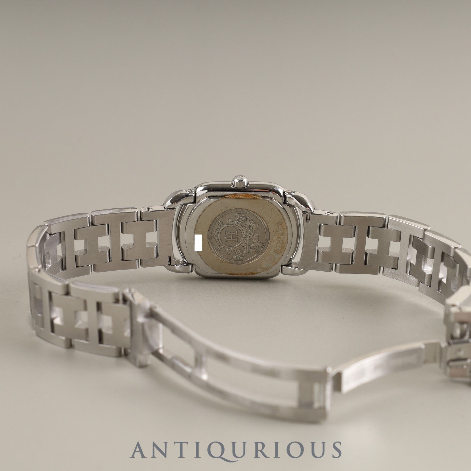Hermes Rally RA1.210.231 / 3777 Quartz Cal.976.001 SS SS Gray Dial Box Booklet Warranty (1999) Overhauled