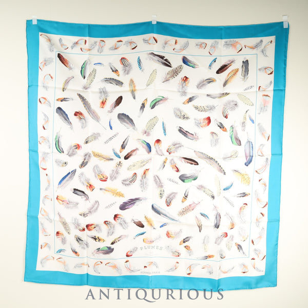 エルメス スカーフ カレ90 羽根 SILK100%