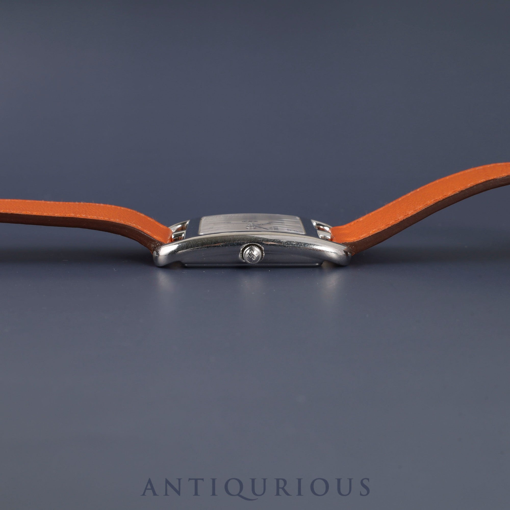 Hermès Cape Cod CC2.710 Quartz Movement, Stainless Steel, Genuine Leather Strap (L Stamp: 2008, Shows Signs of Use), Genuine D-Buckle (Stainless Steel), Silver Dial, Overhauled