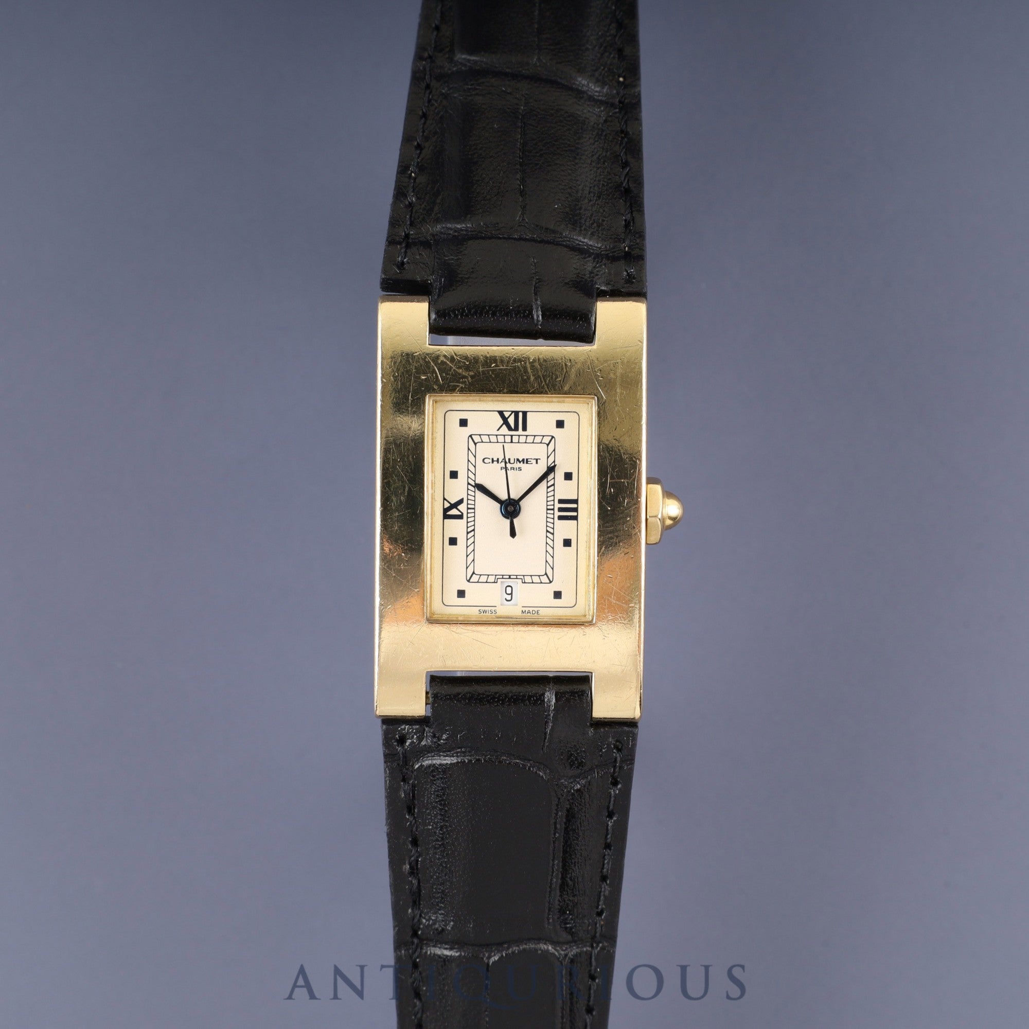 ショーメ スティル・ドゥ・ショーメ 750 クォーツ Cal.- YG 純正尾錠(GP)アイボリー文字盤 オーバーホール済み