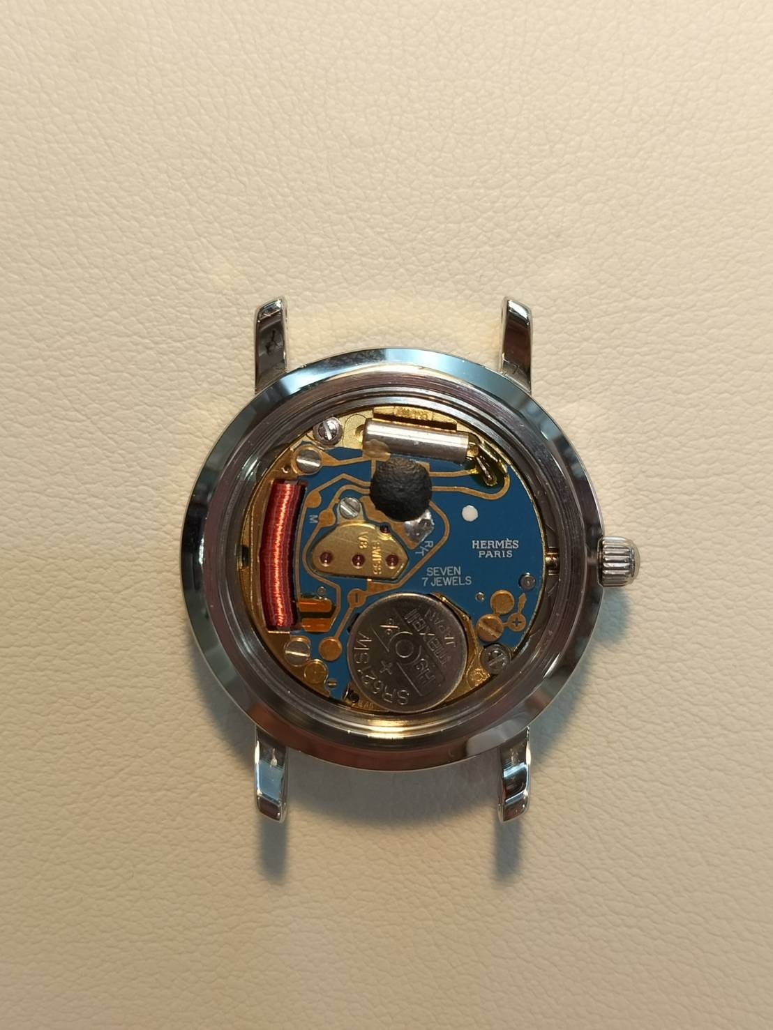 エルメス クリッパー CL4.210 クォーツ SS SS ブルー文字盤 箱 冊子 保証書 オーバーホール済み