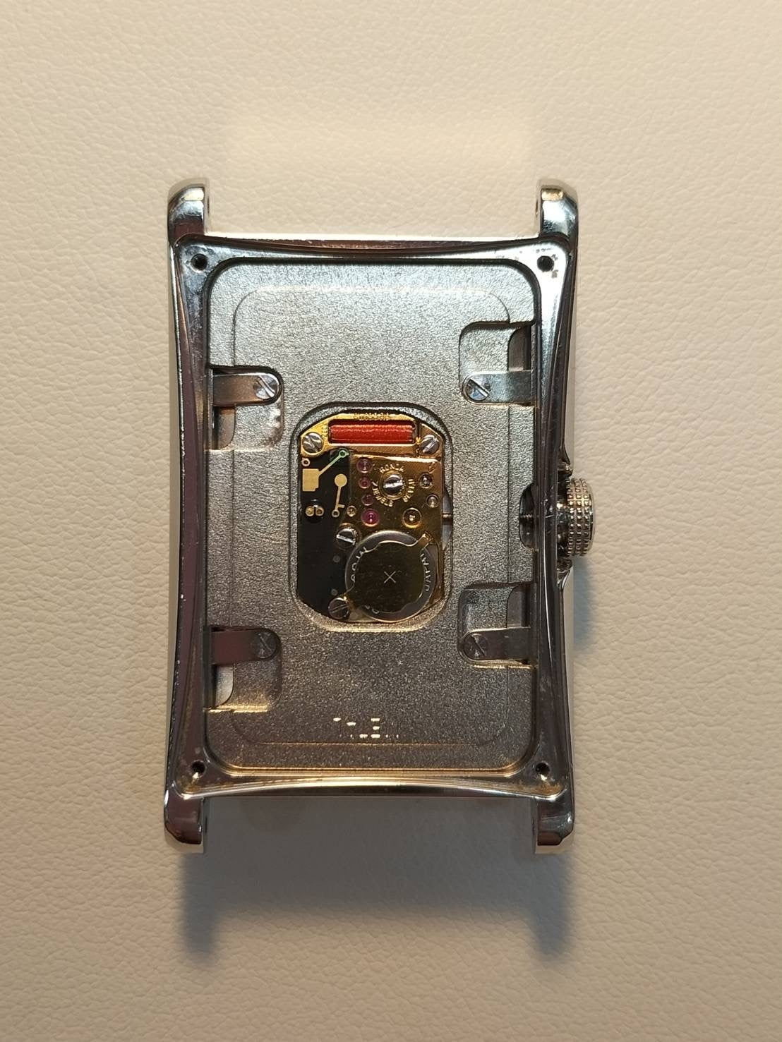 Tiffany East West 37447102 Quartz SS Leather Third party buckle (SS) Silver Arabic dial Box Warranty (2017) Overhauled