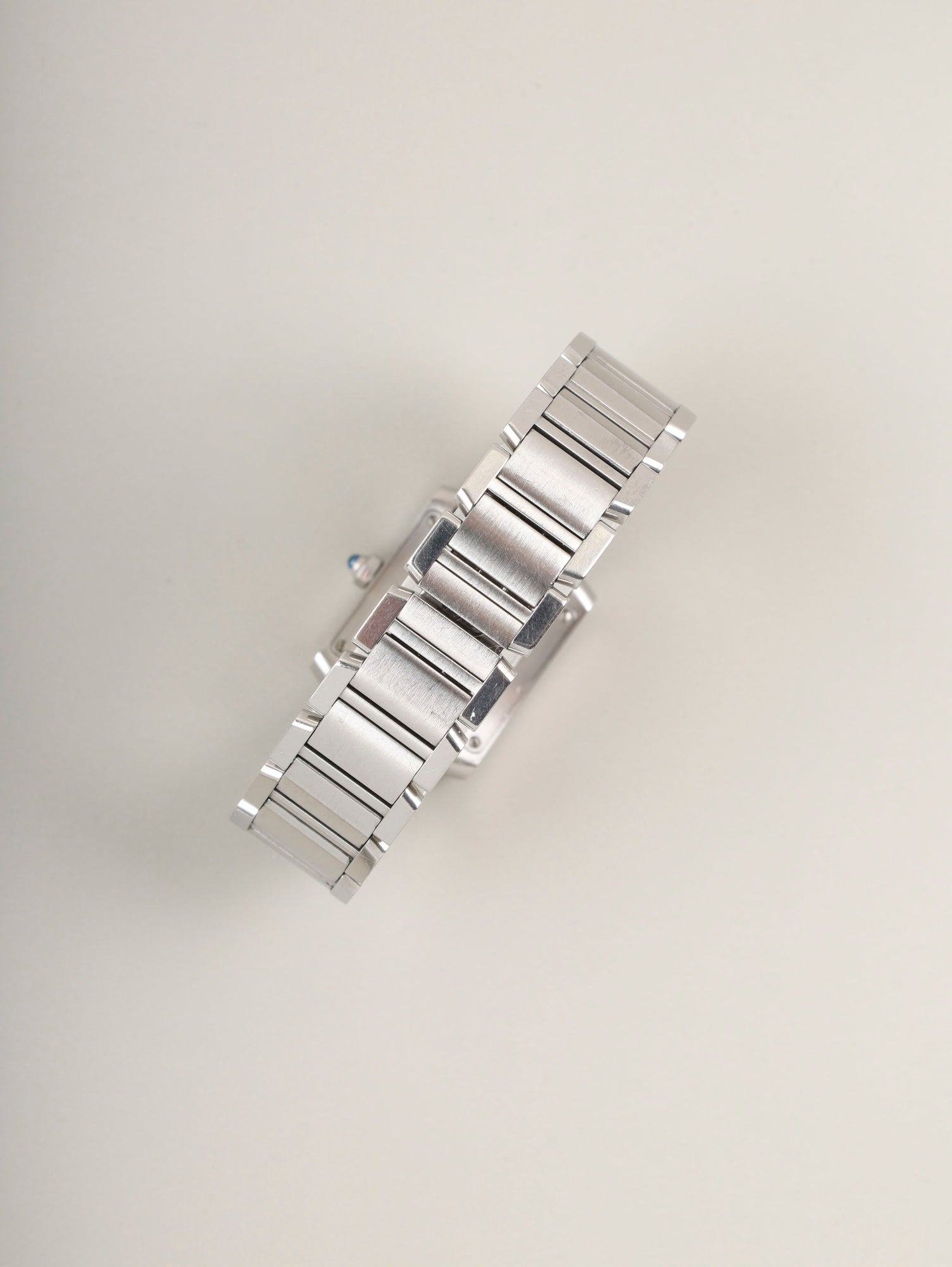 カルティエ タンクフランセーズ SM W51026Q3 / 2384 クォーツ Cal.057 SS SS ブラックローマン文字盤 箱 保証書(2003年)オーバーホール済み