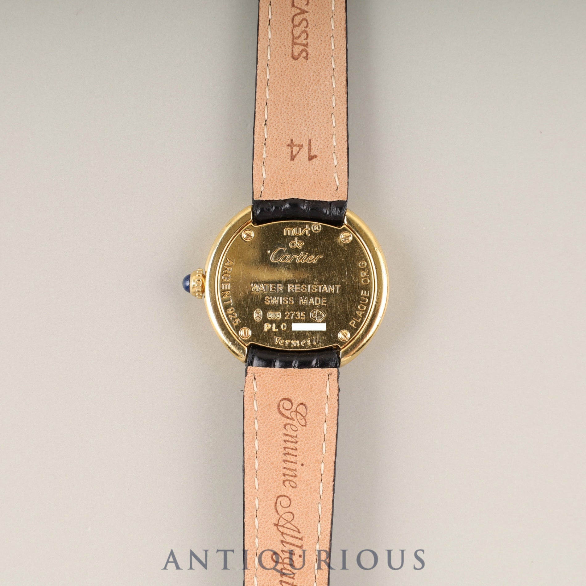 Cartier Must Trinity W1010644 / 2735 Quartz Caliber - SV925 Leather Genuine D-buckle (GP) Trinity Dial Box Completely serviced at a Cartier boutique