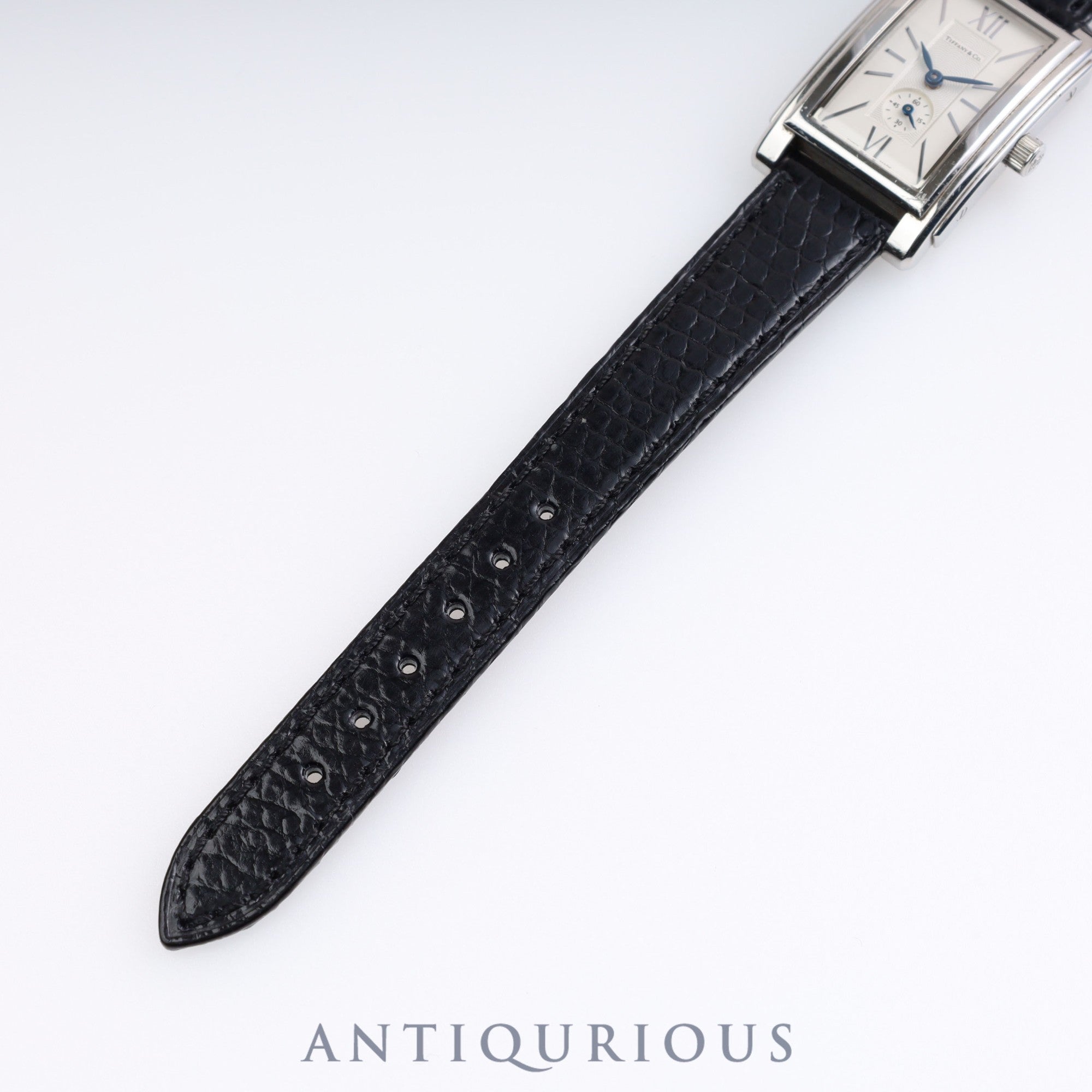 Tiffany Grand Small Second Z0035.13.10A21A40A Quartz Cal.989.153 SS Leather Genuine Buckle (SS) Silver Dial Warranty Card
