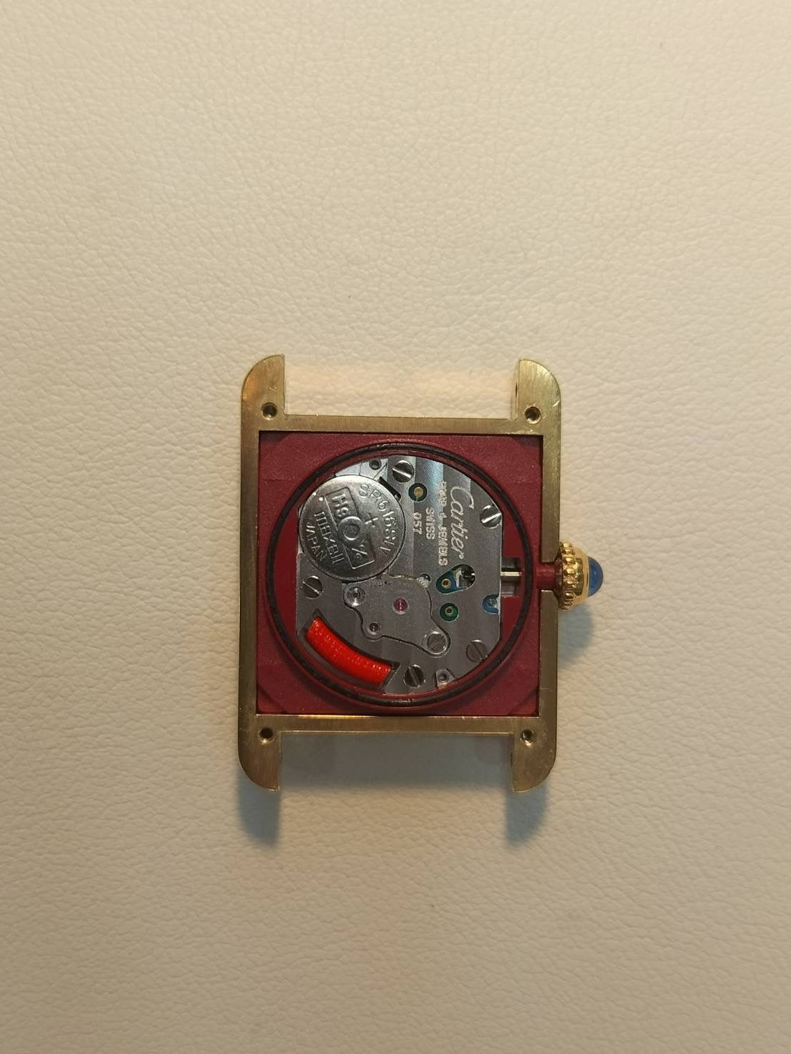 カルティエ マストタンク SM 5057001 クォーツ Cal.057 SV925 革 純正Dバックル(GP) オパラン文字盤 1982年頃~1995年頃 箱 オーバーホール済み