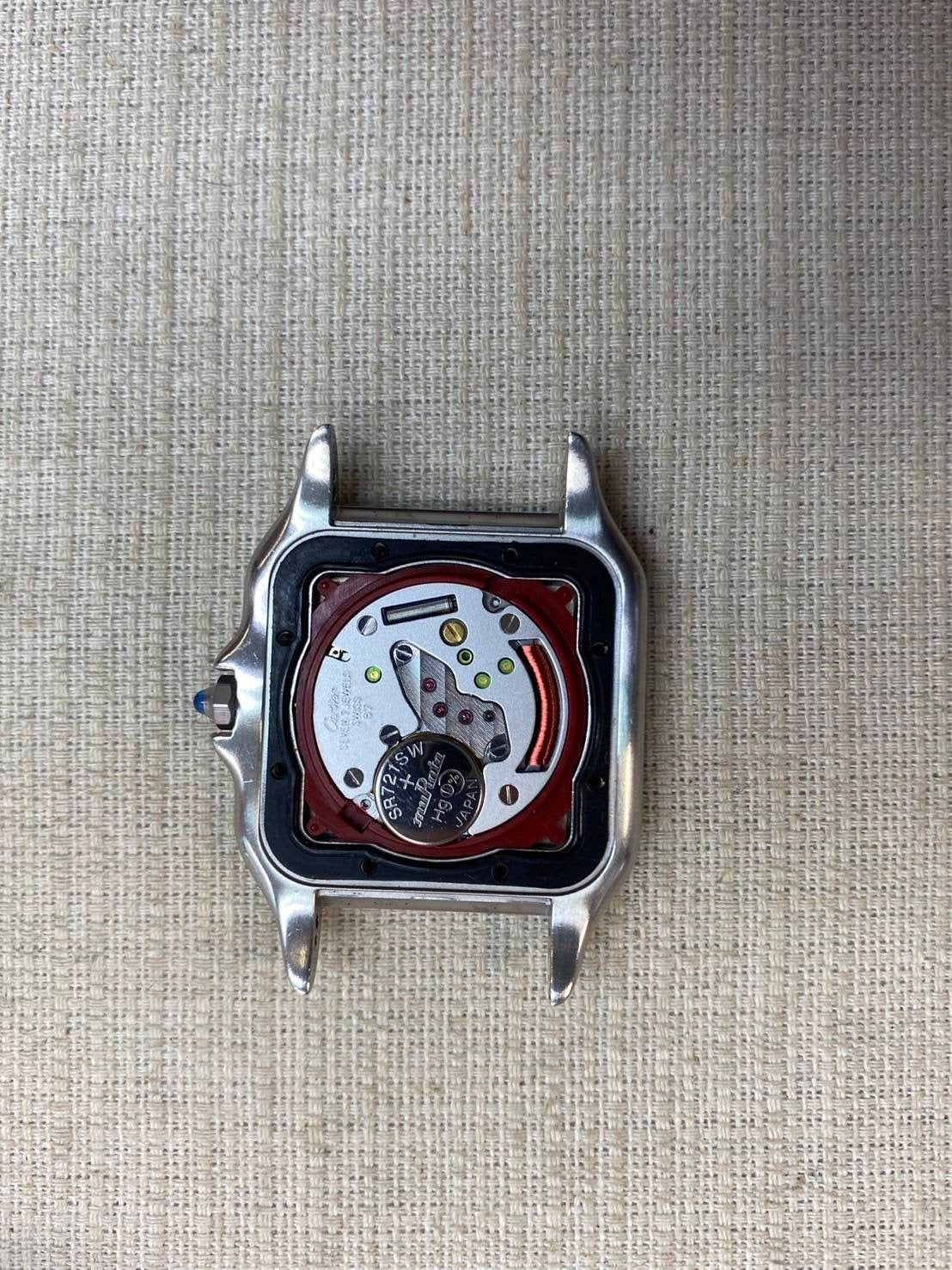 カルティエ パンテール LM W25032P5 / 1300 クォーツ Cal.87 SS SS アイボリー文字盤 箱 冊子 オーバーホール済み