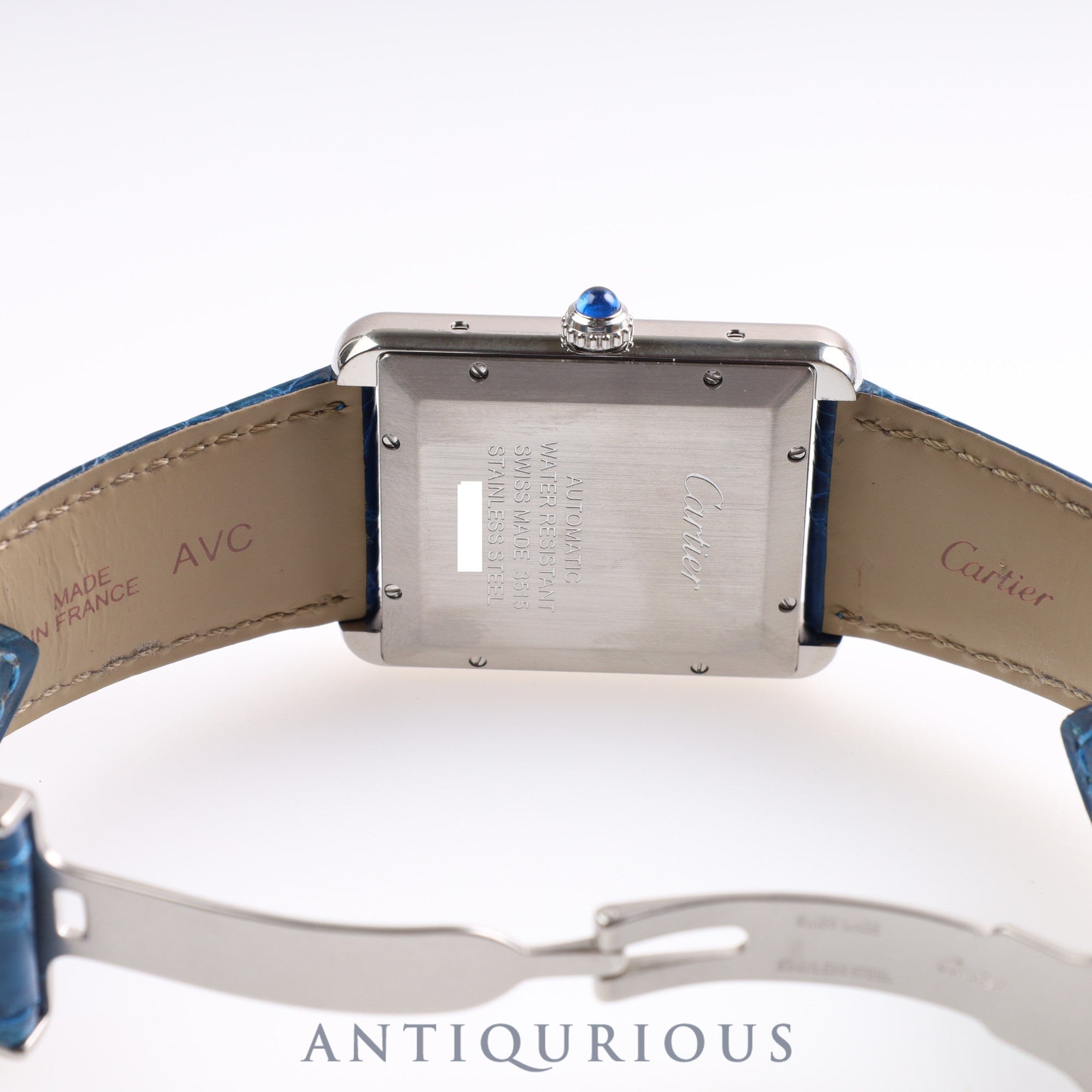 カルティエ タンクソロ XL AT Cal.049 W5200027 SS 革 シルバー文字盤 保証書(2015年) コンプリートサービス済み